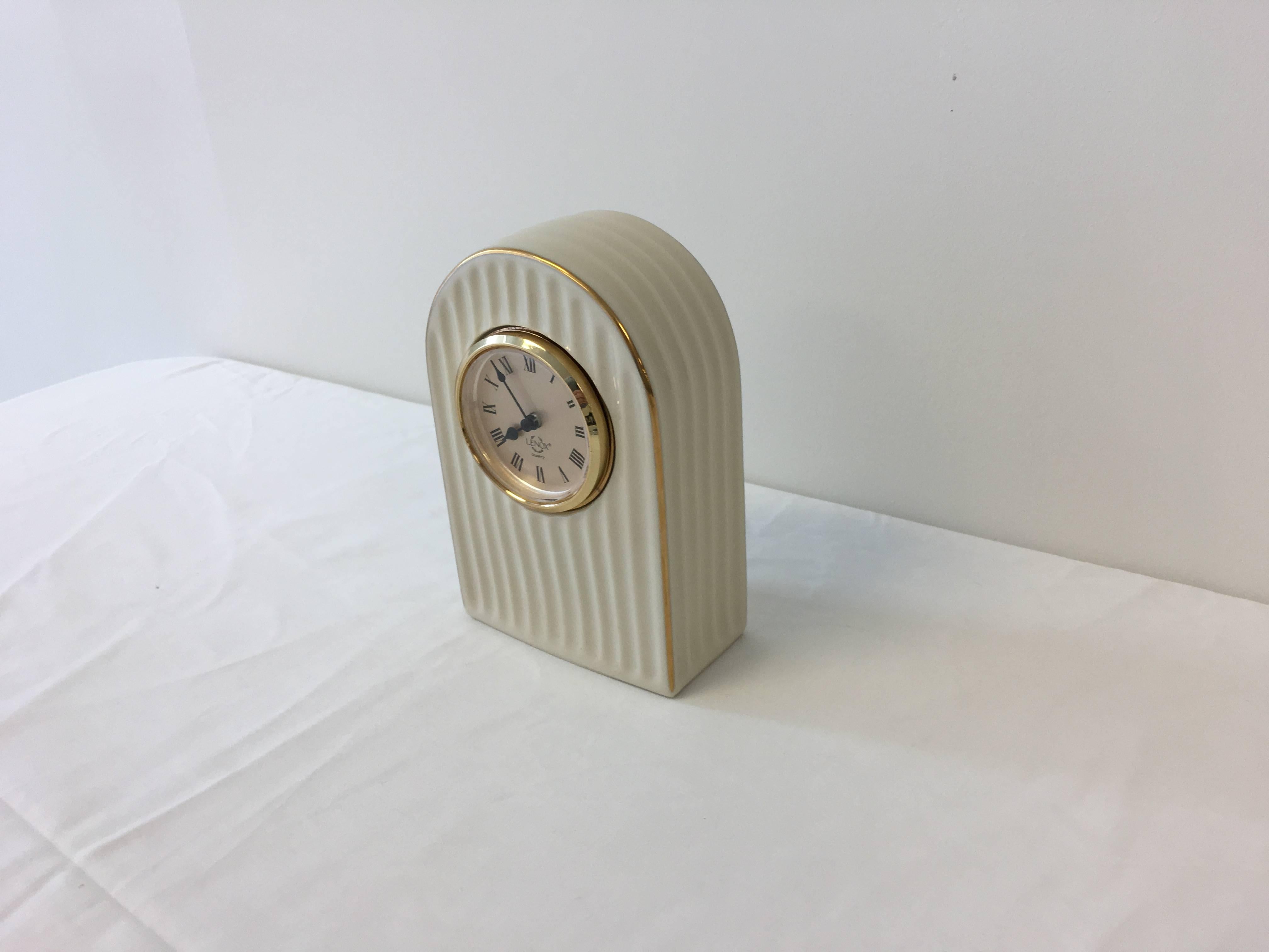 lenox porcelain clock