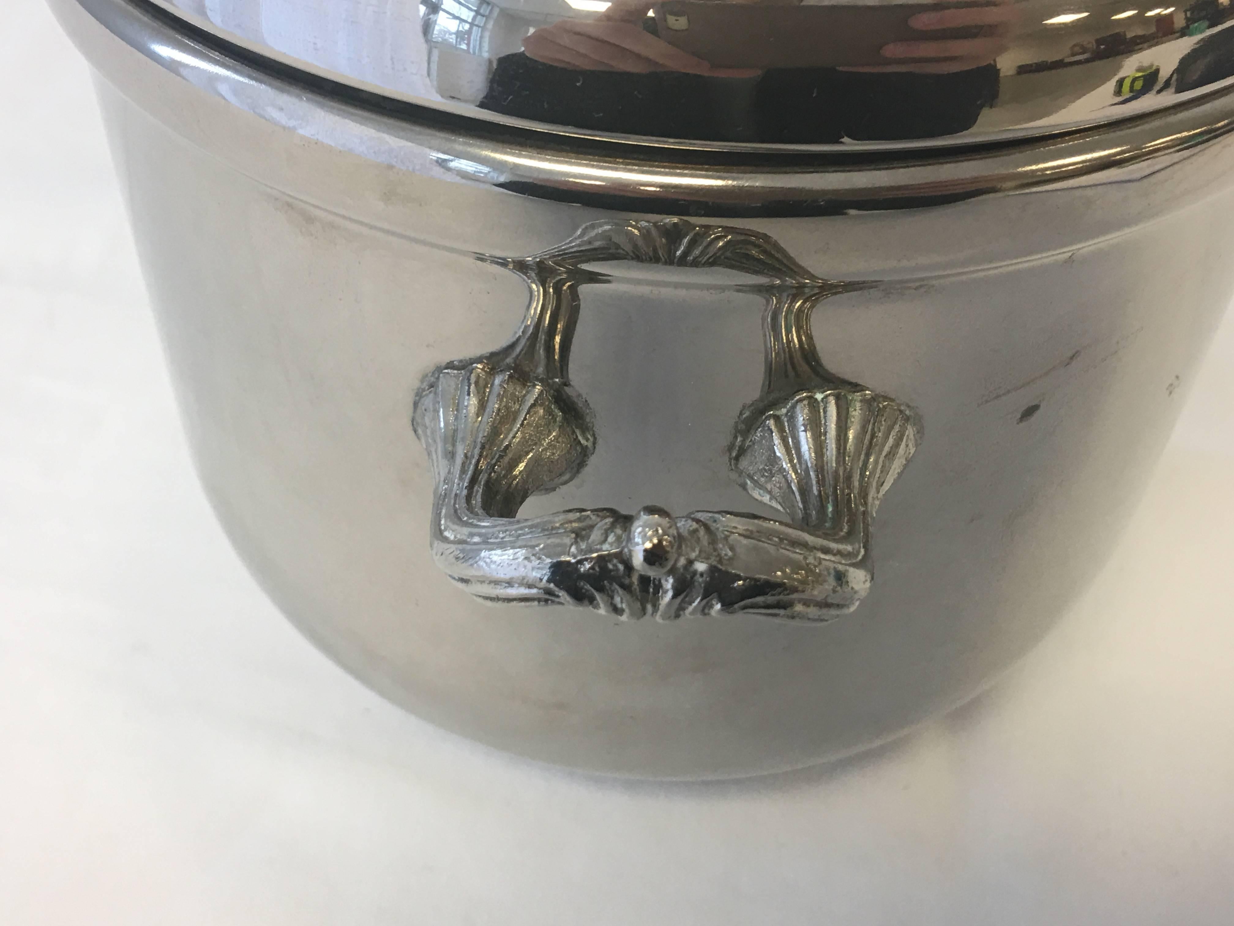 1980s Chrome Pineapple Ice Bucket In Excellent Condition In Richmond, VA