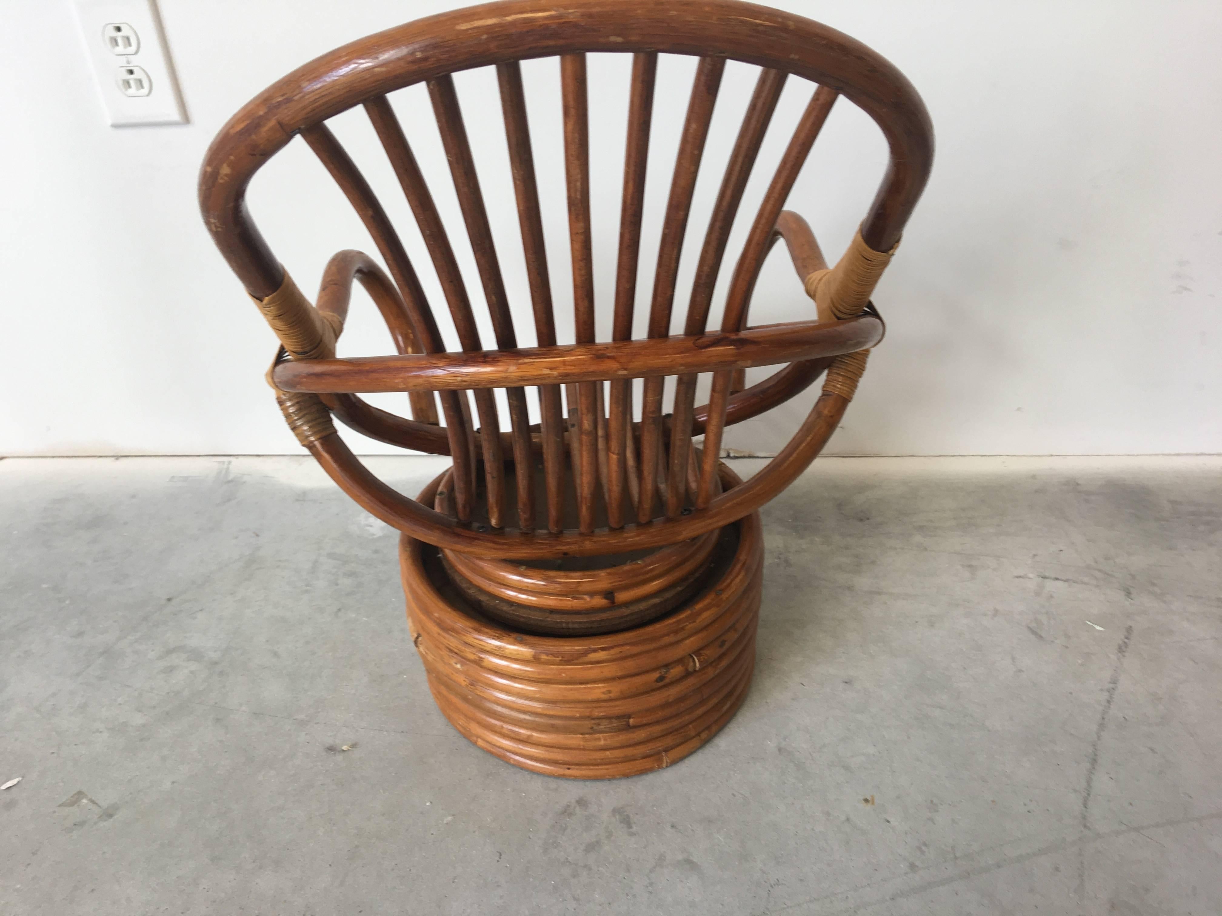 bamboo swivel chair
