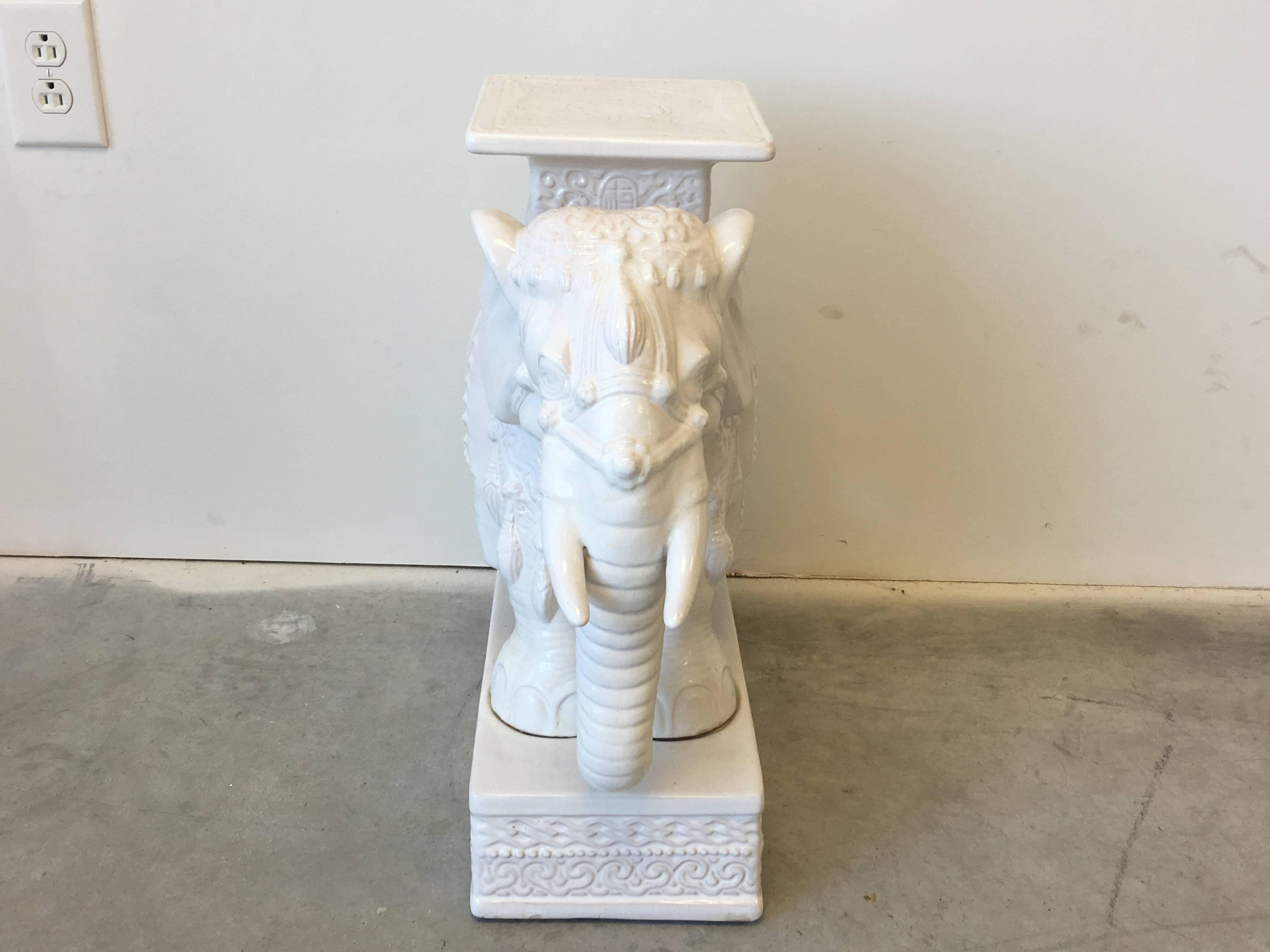 white elephant side table