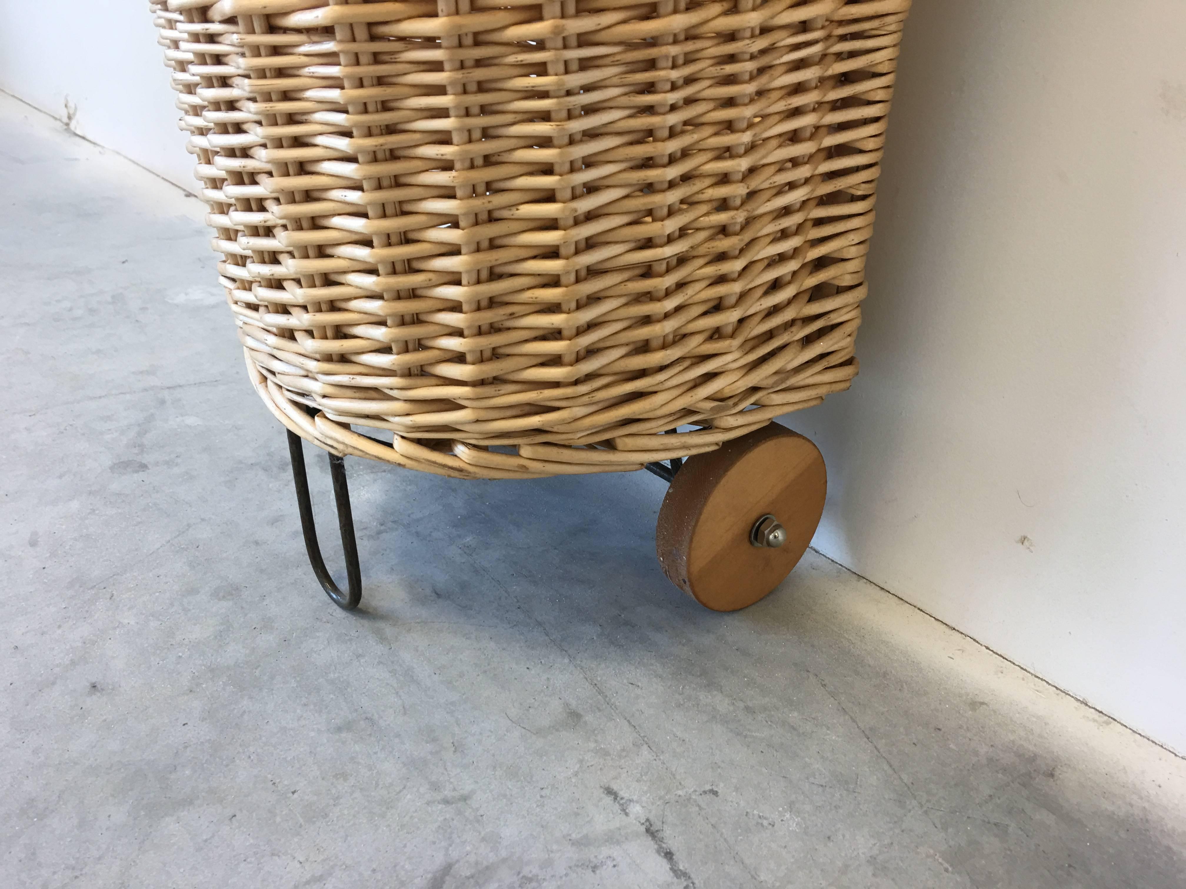 rattan market cart