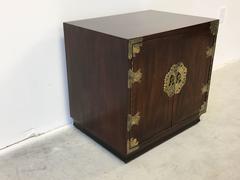 1970s Henredon Asian Campaign Chest with Brass Hardware