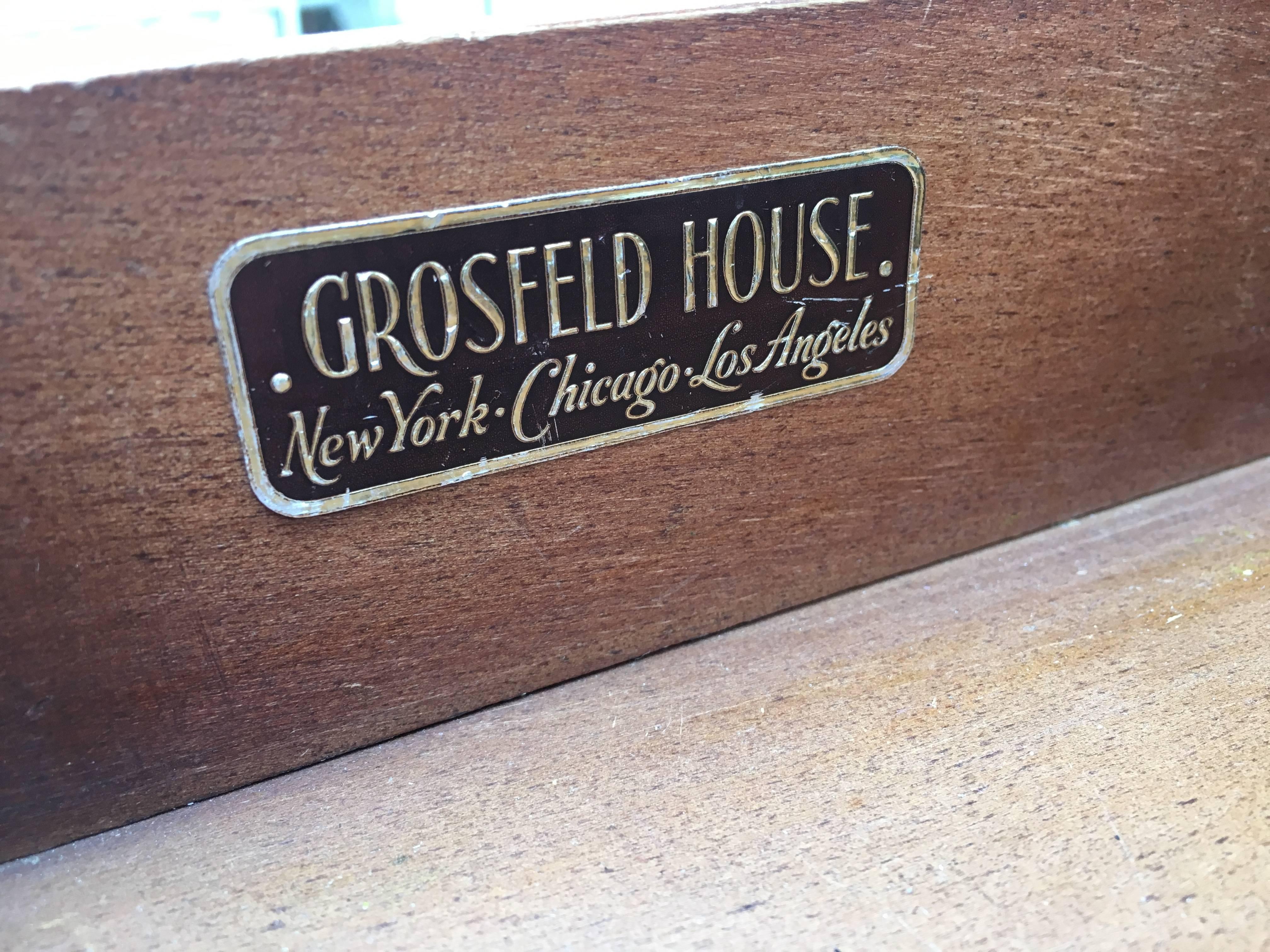 1950s Grosfeld House Modular Zebrawood and Cane Panel Dresser Credenza 3