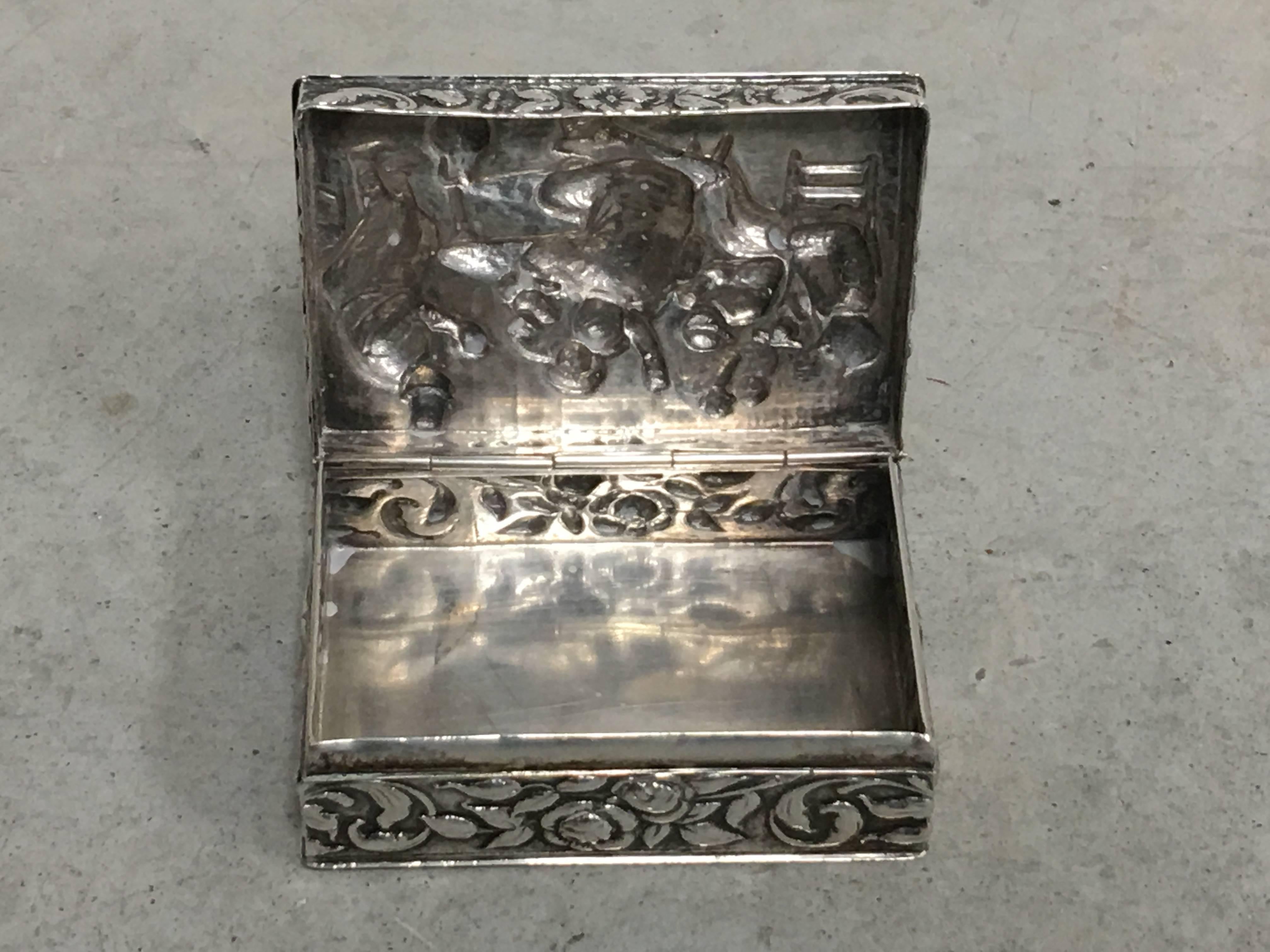 19th Century English Silver Snuff Box 2