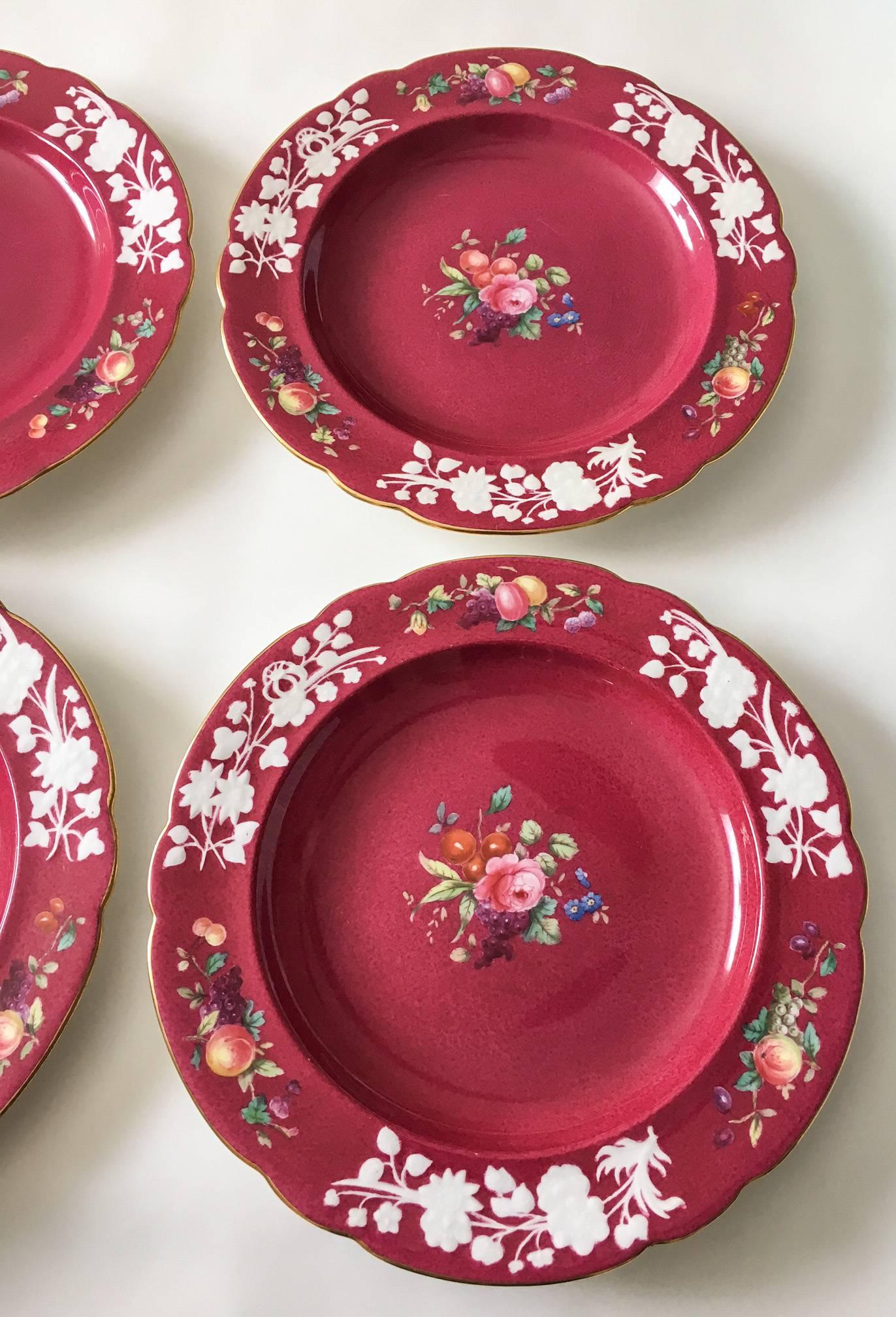 English 19th Century Copeland Spode for Tiffany & Co. Dessert Plates, Set of Six