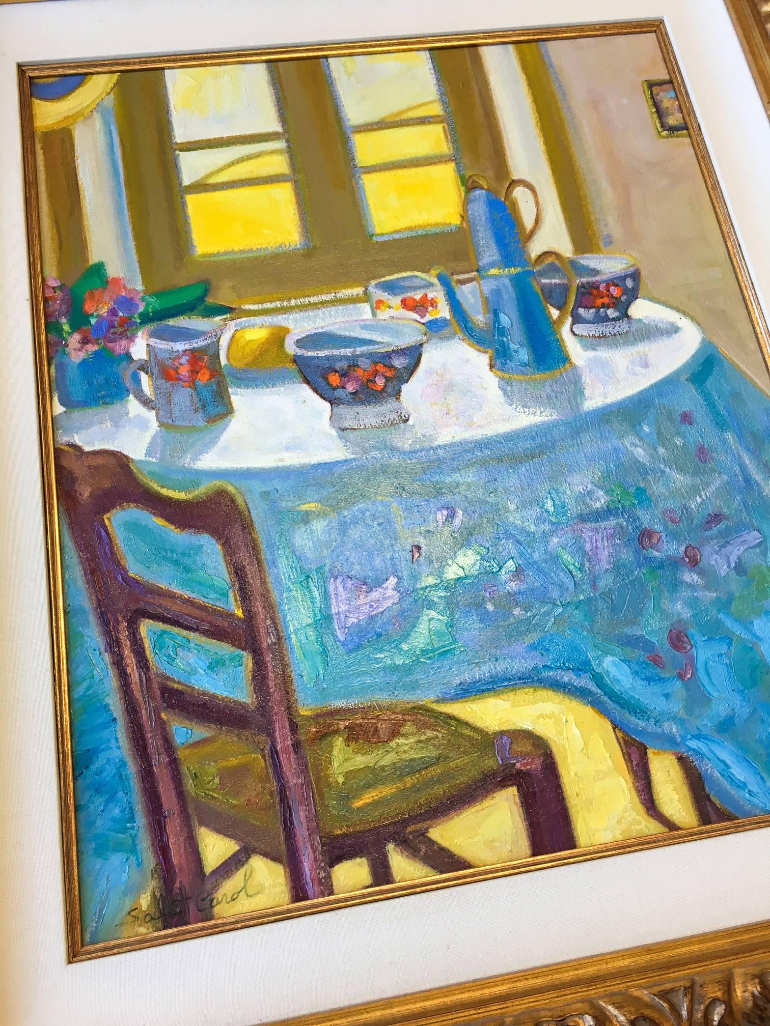 Spanish Salut Carol Oil on Canvas Tablescape