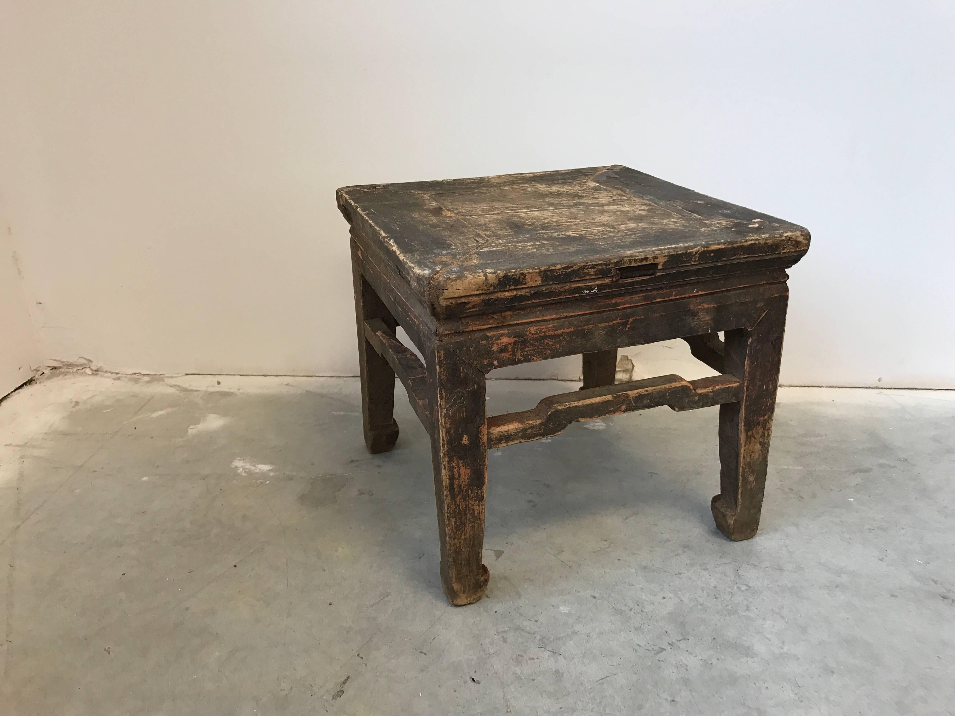 Chinese Export 19th Century Asian Elm Stool