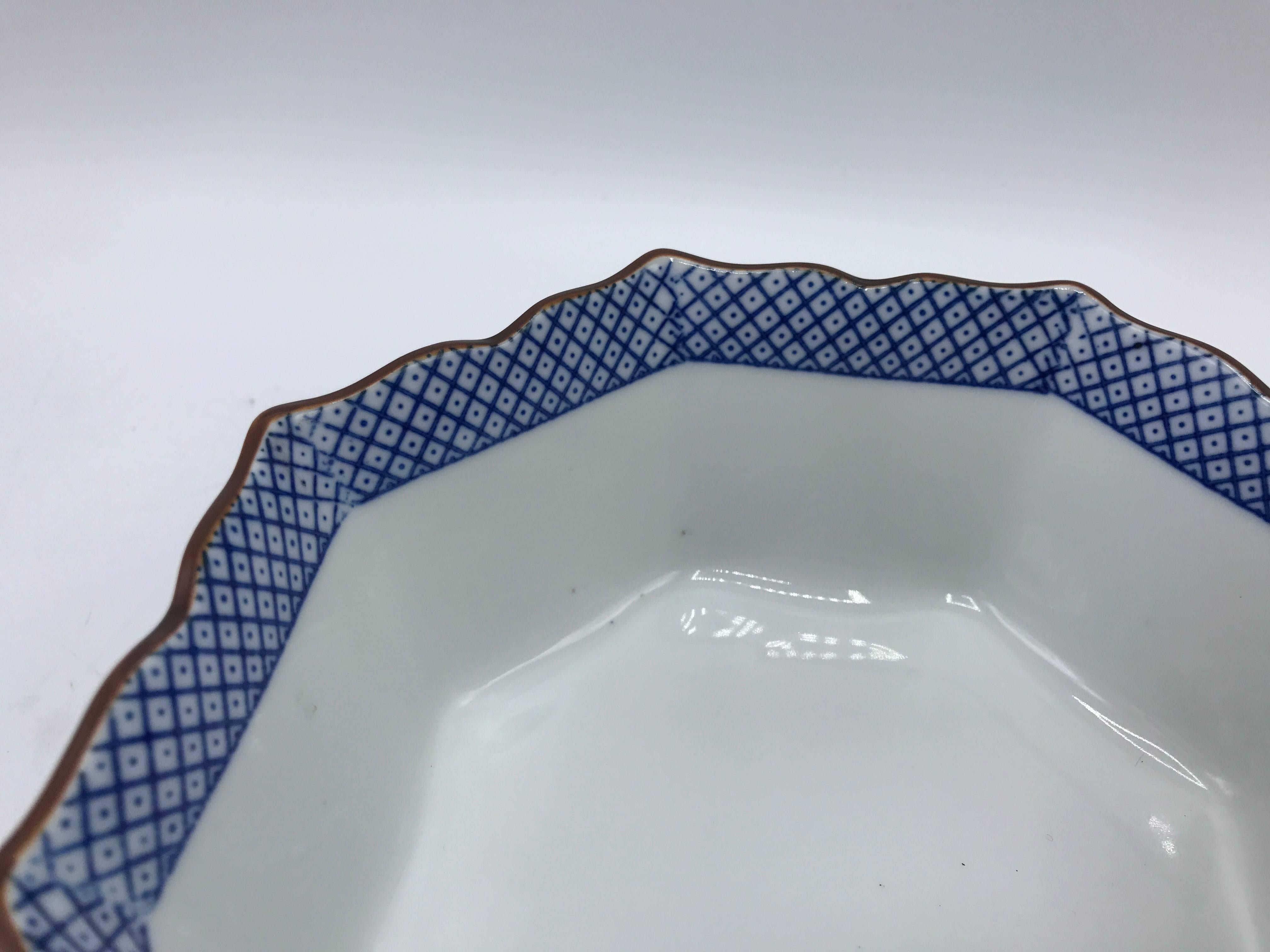 20th Century 1980s Tiffany & Co. Blue and White Chinoiserie Bowl For Sale