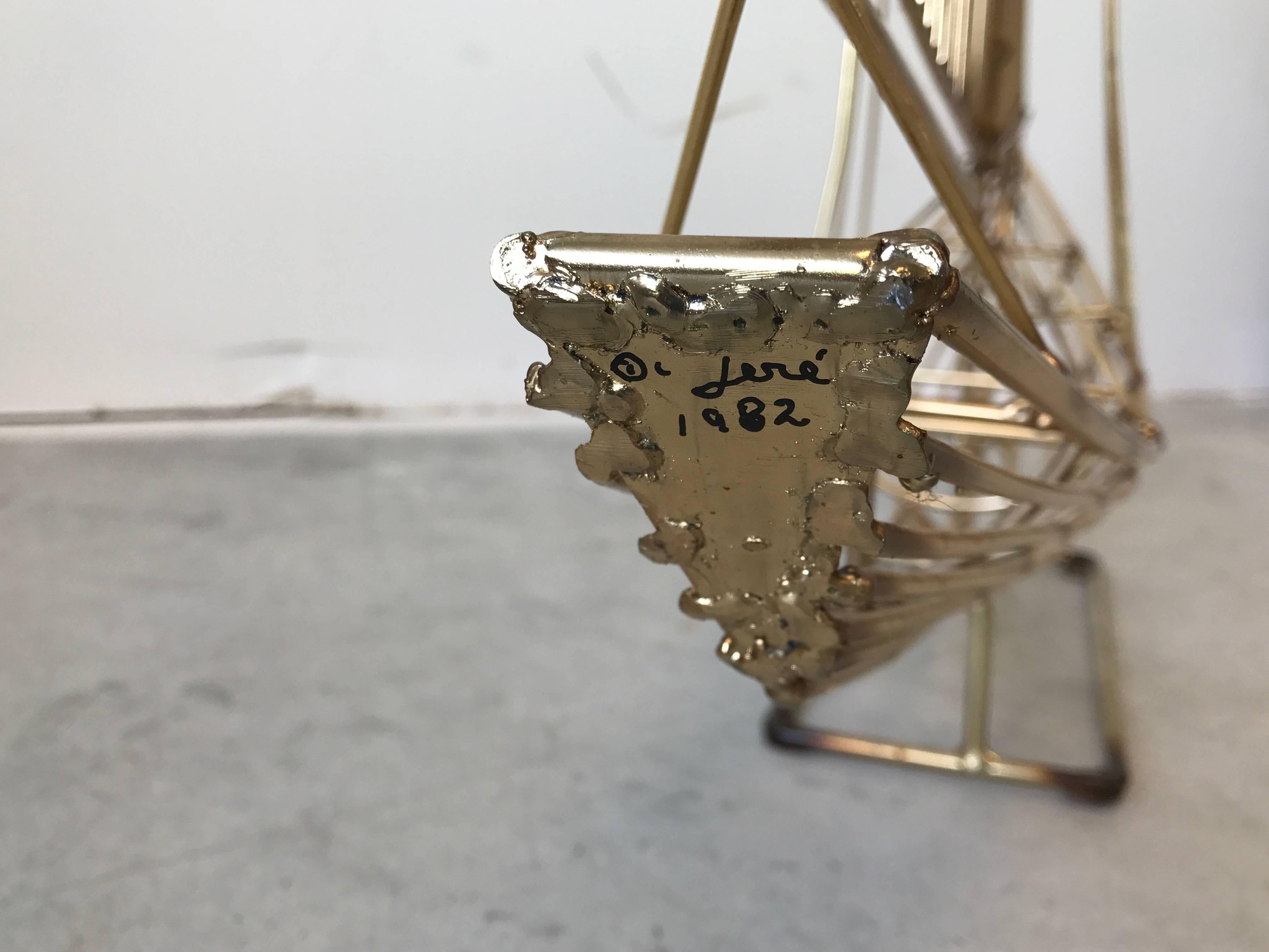 20th Century 1980s C. Jere Brass Sailboat Sculpture