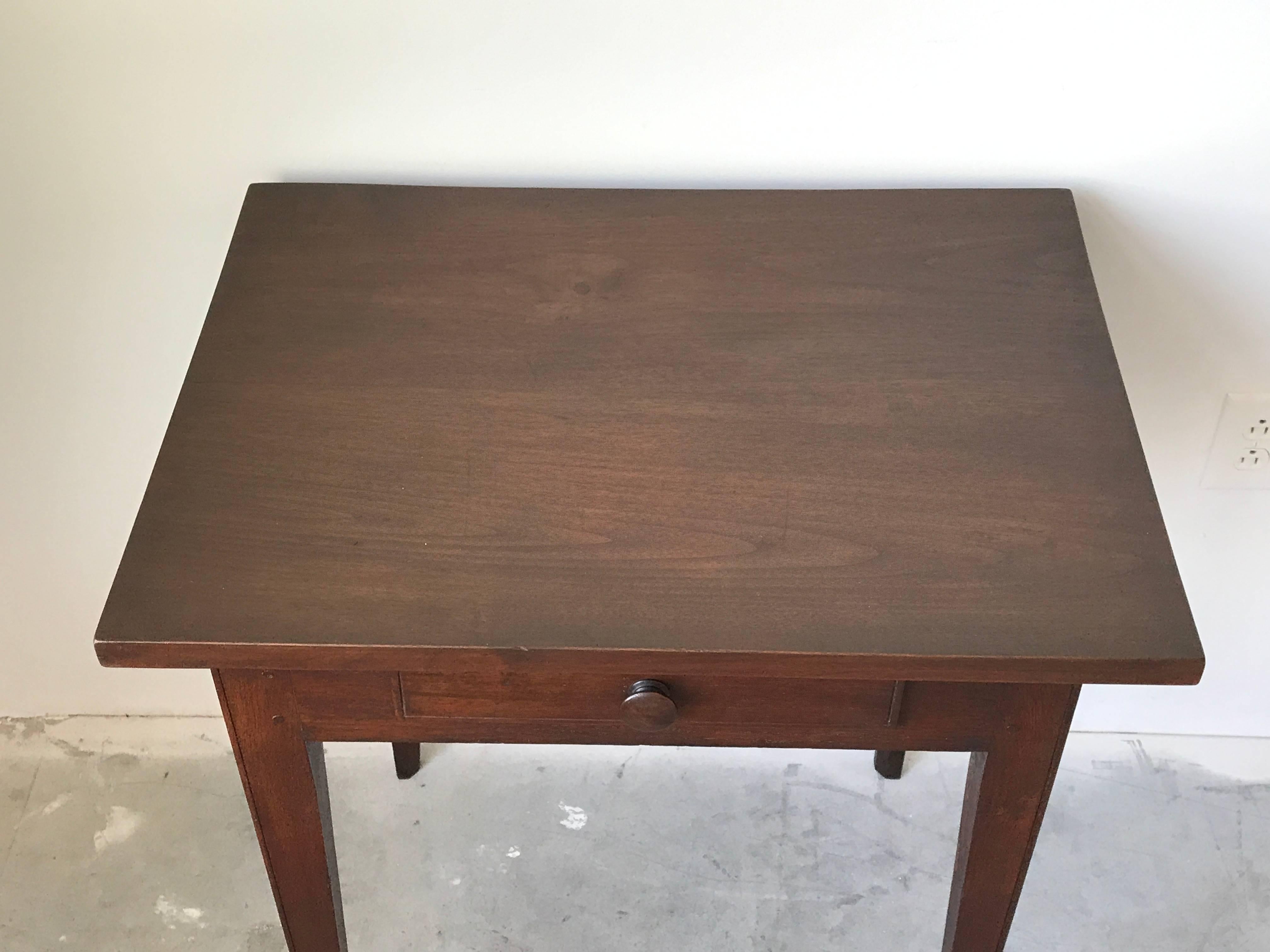 Stained 19th Century Walnut Side Table