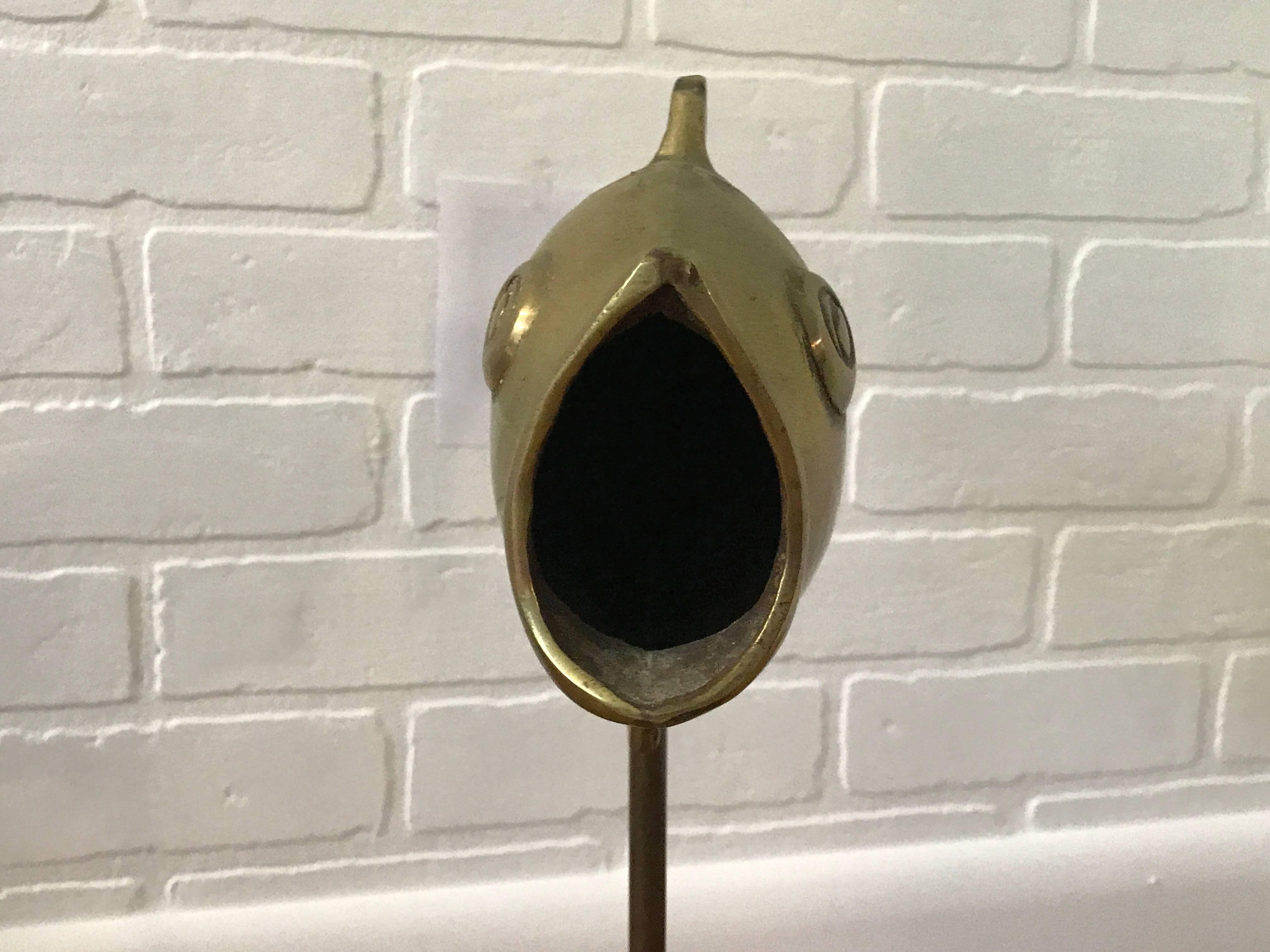 1970s Brass Fish on Stand 1