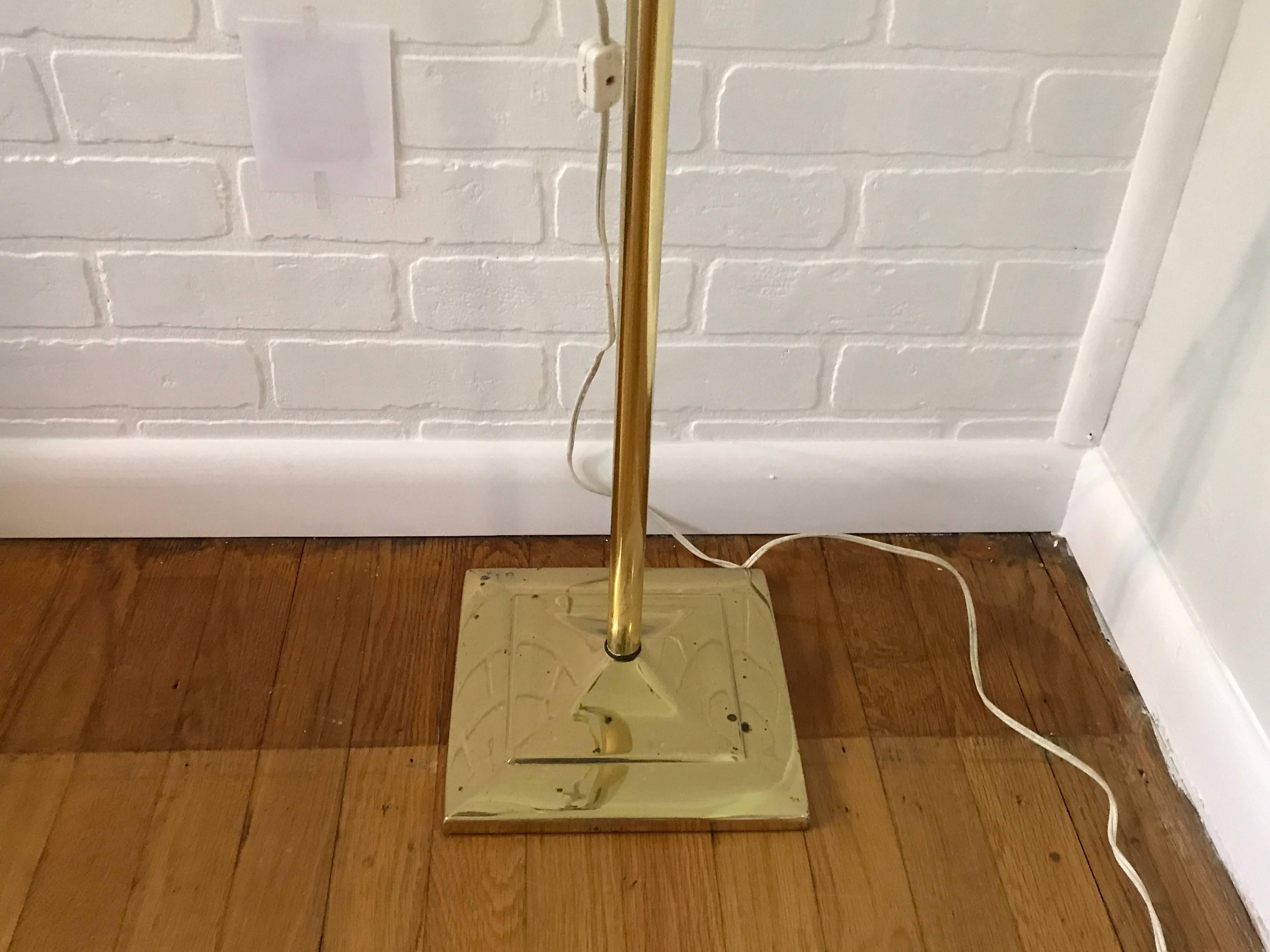 20th Century 1970s Brass Seashell Floor Lamp