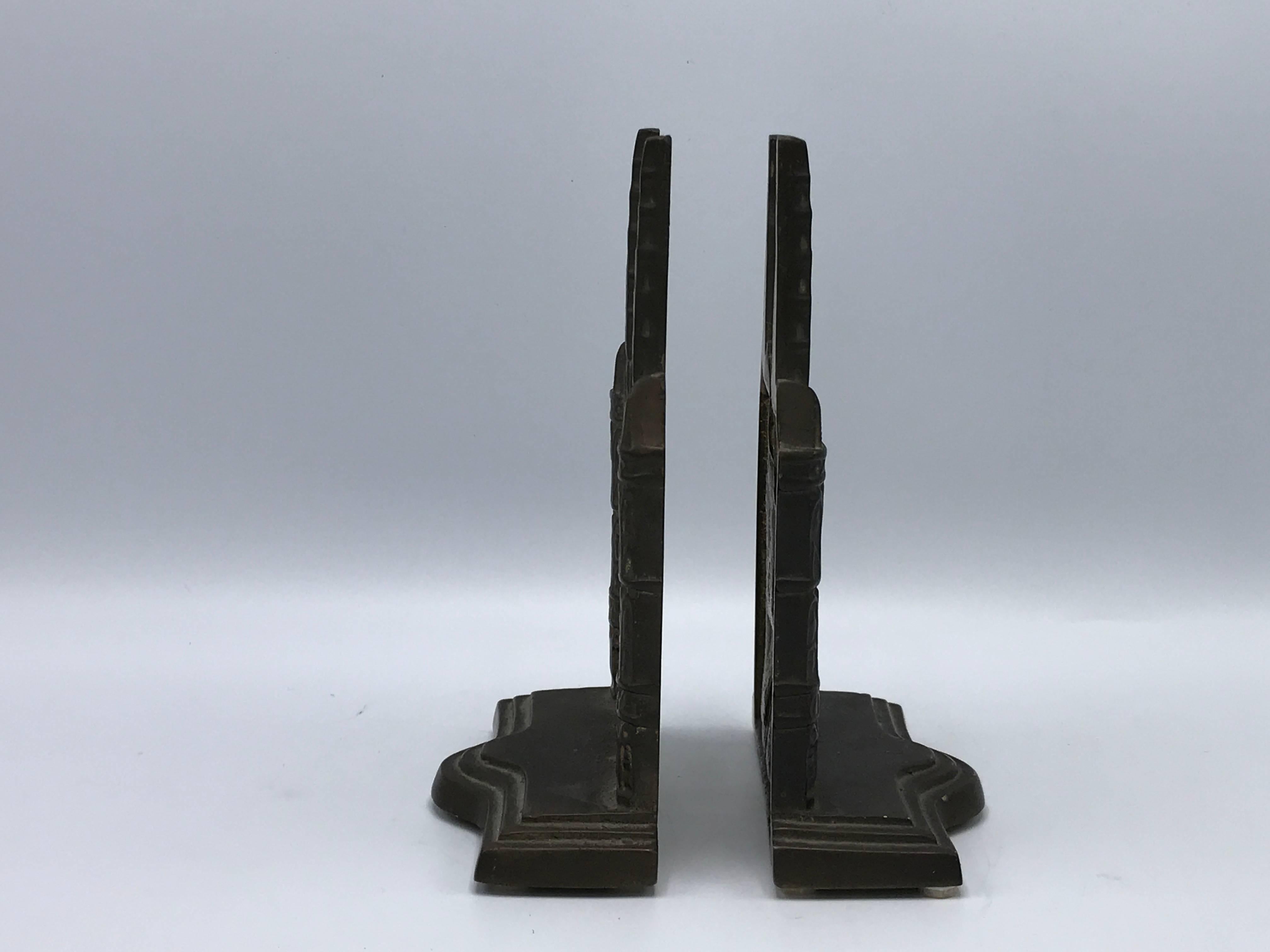 Bronze Litchfield Cathedral Church Bookends, Pair, 1960s 1