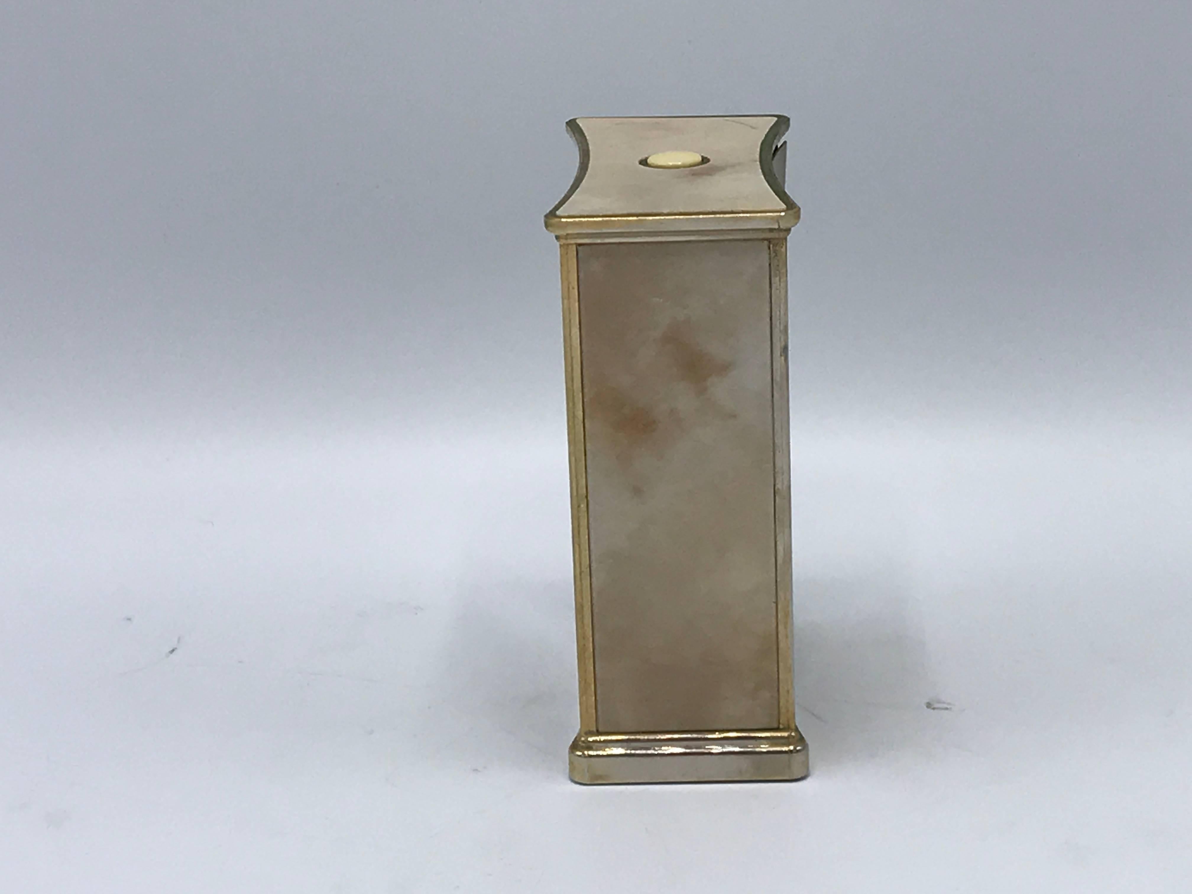 20th Century 1970s Faux Marble Desk Clock