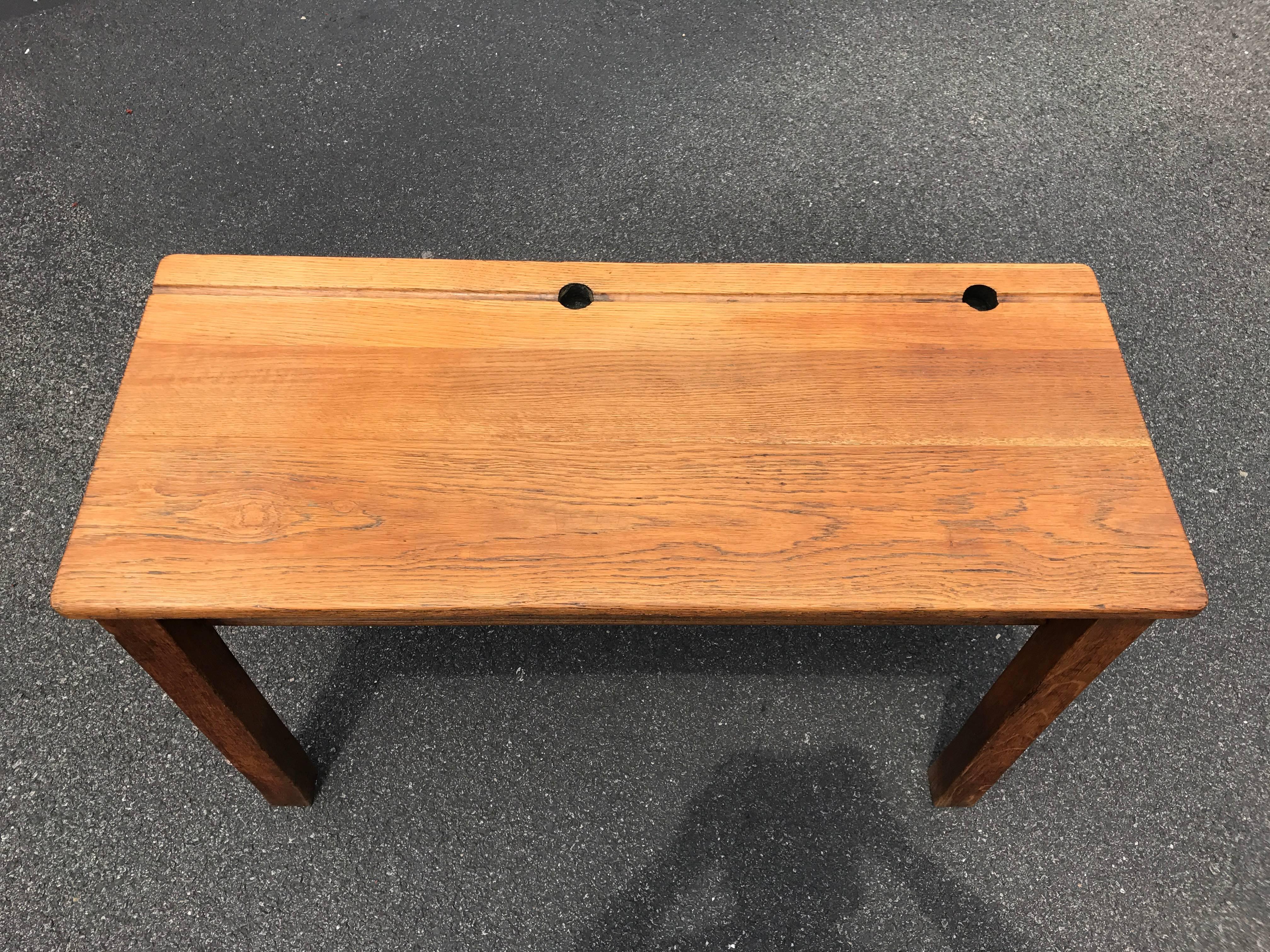 19th Century English Oak Double School Desk 3