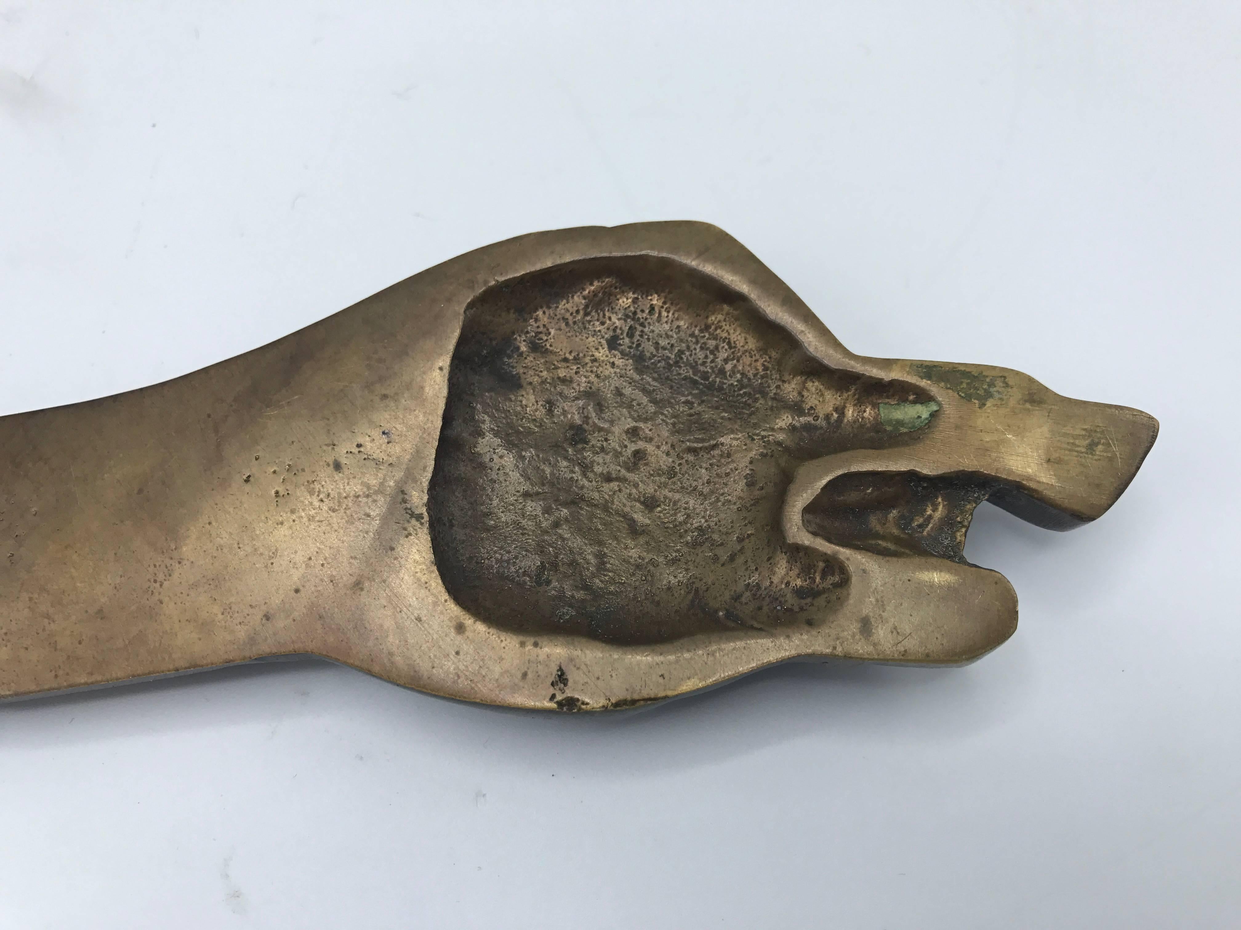1950s Bronze Boar Head Oversized Letter Opener 3