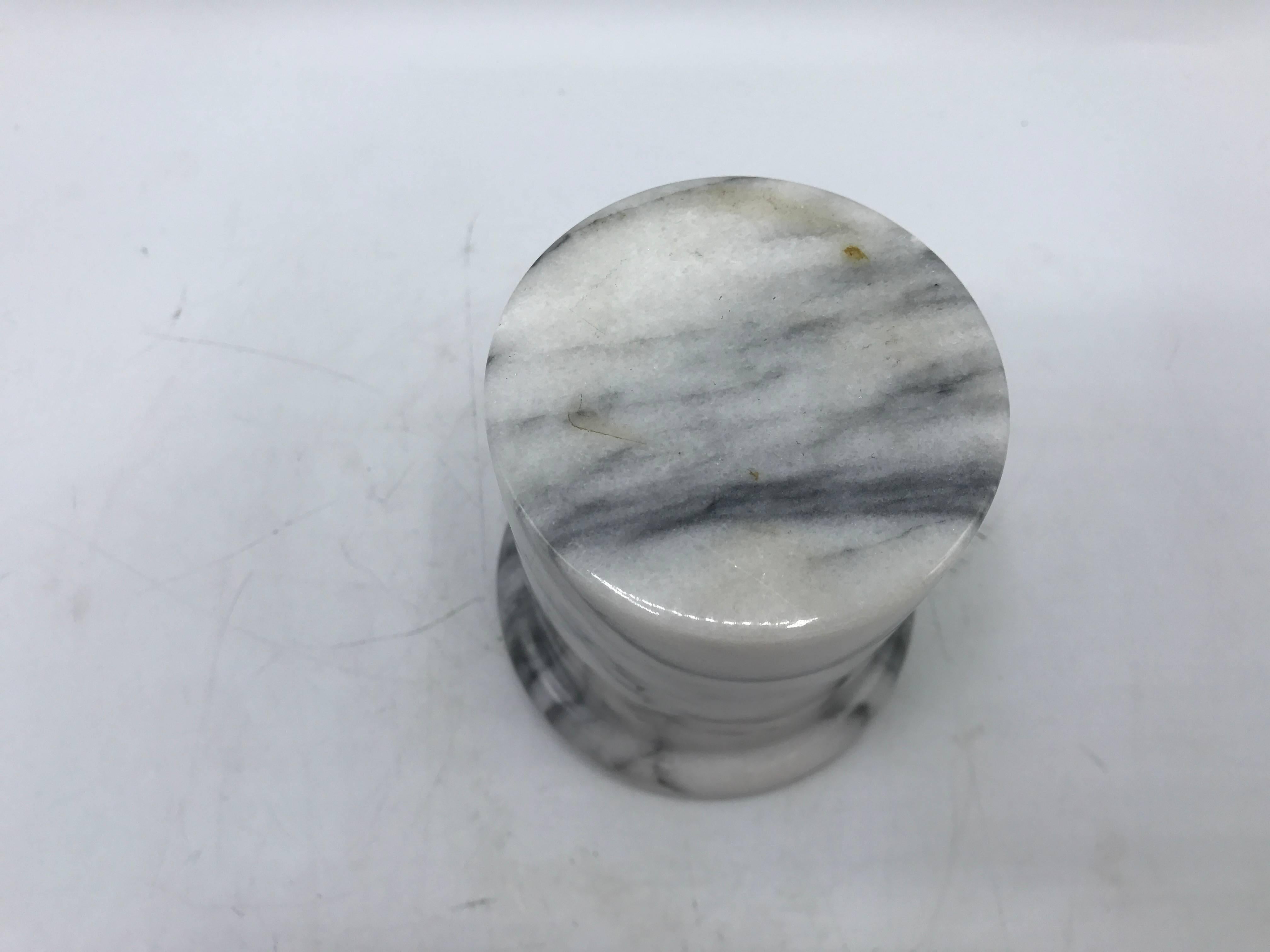 Polished 1960s, Italian Marble Pen Cup Holder