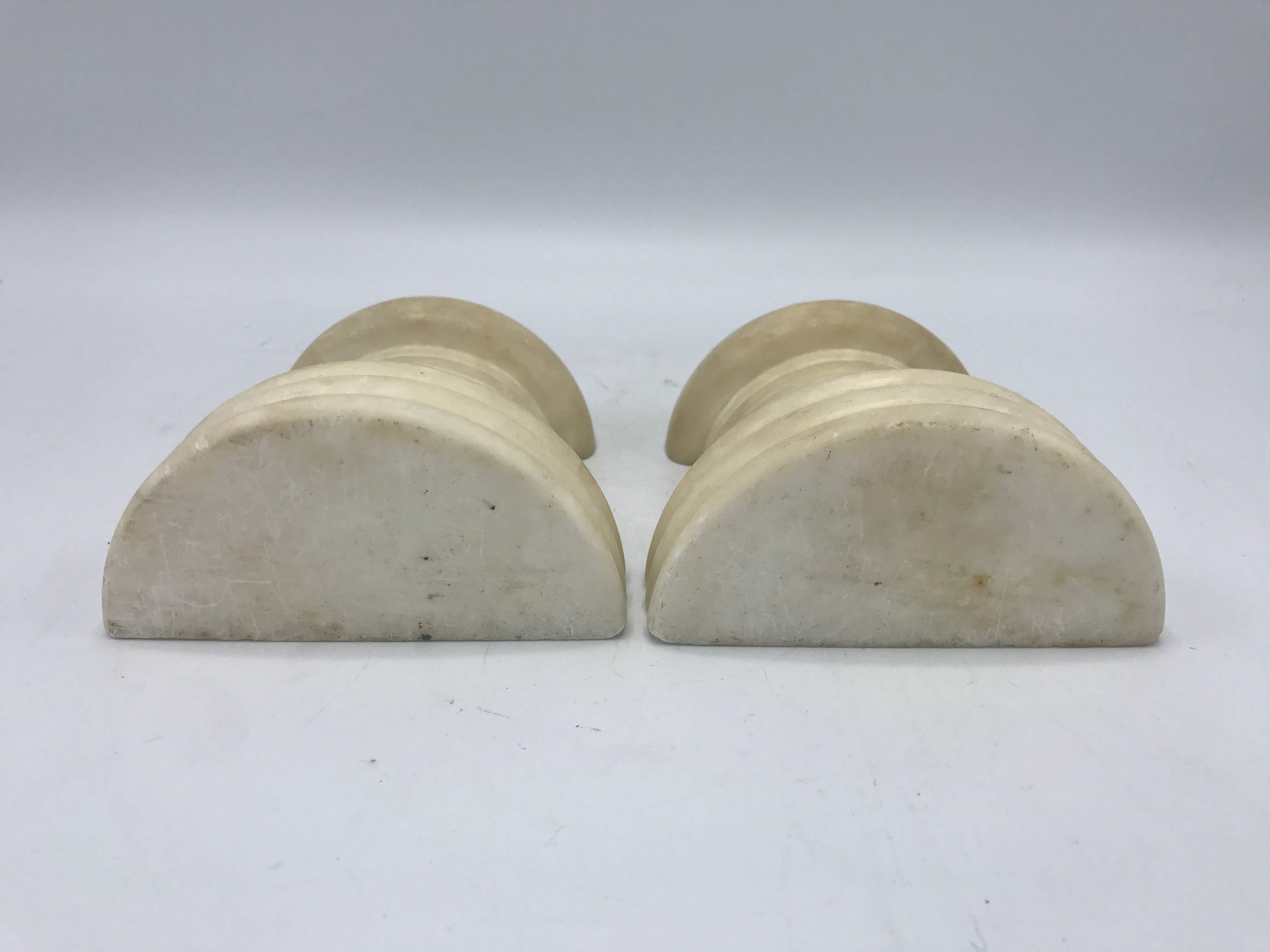 1960s, Italian Marble Bookends, Pair 1