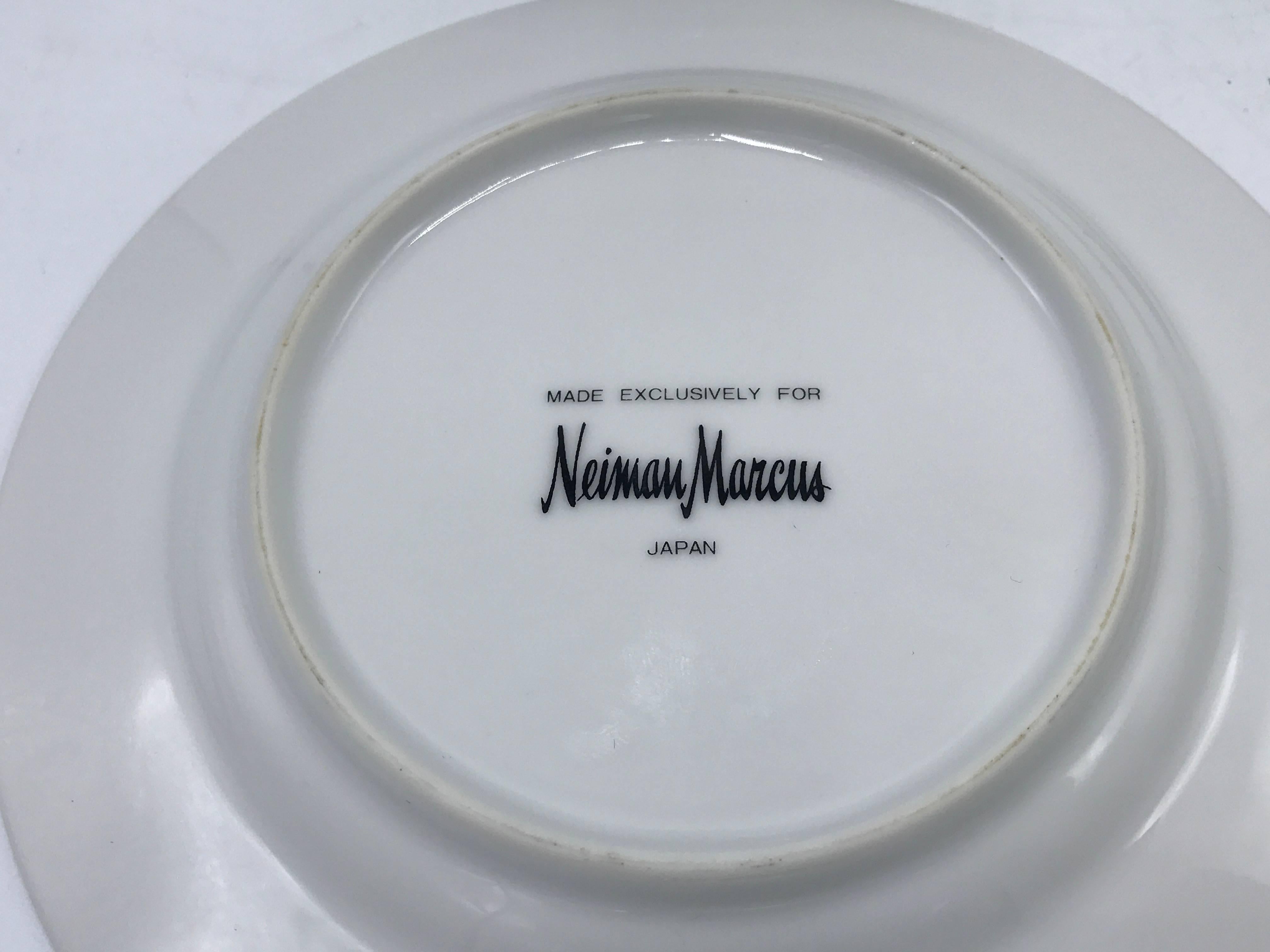 20th Century 1980s Neiman Marcus Malachite Dessert Plates, Set of Four