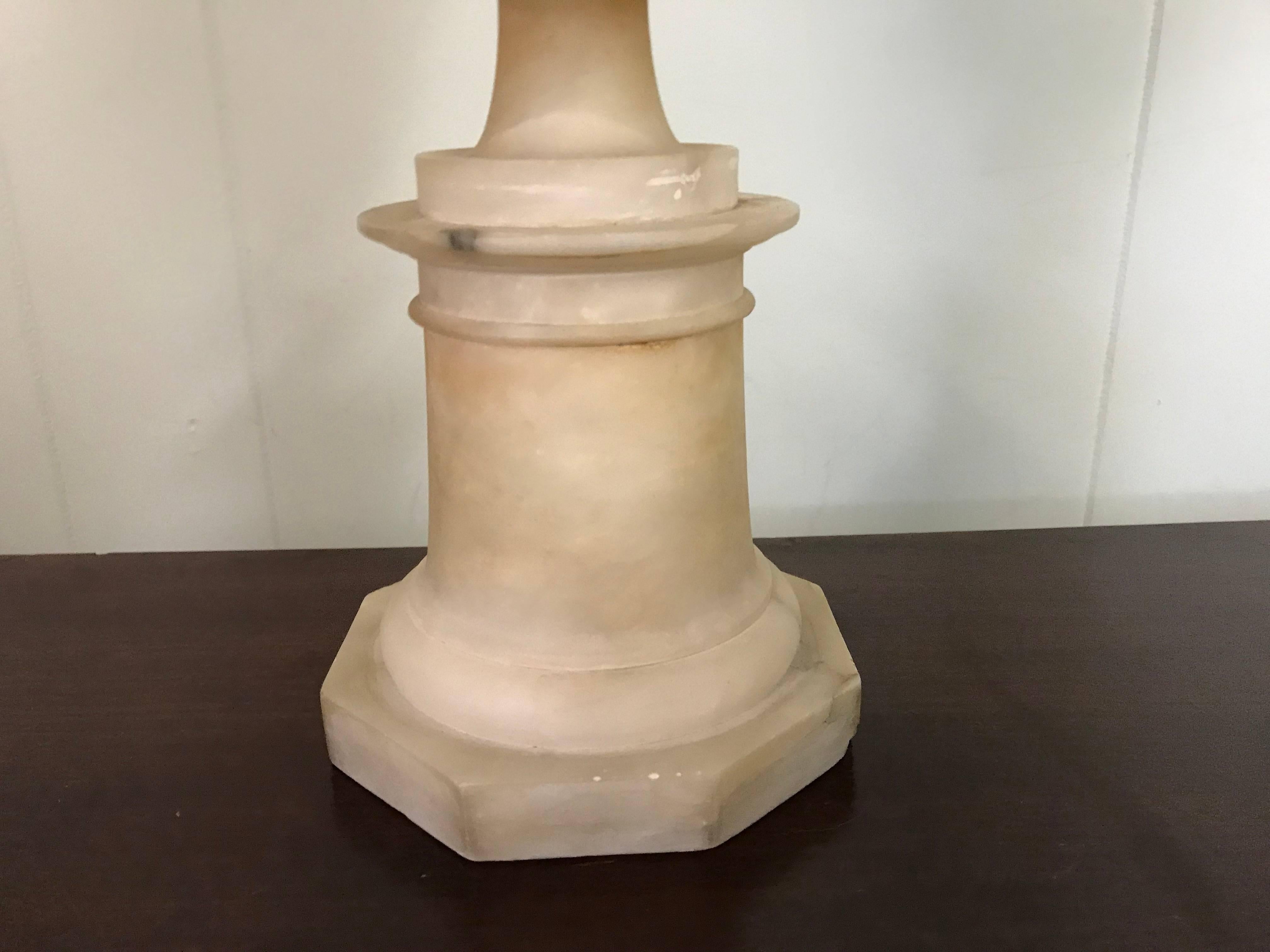19th Century Italian Alabaster Urn with Hand-Carved Floral and Dragon Motif 4