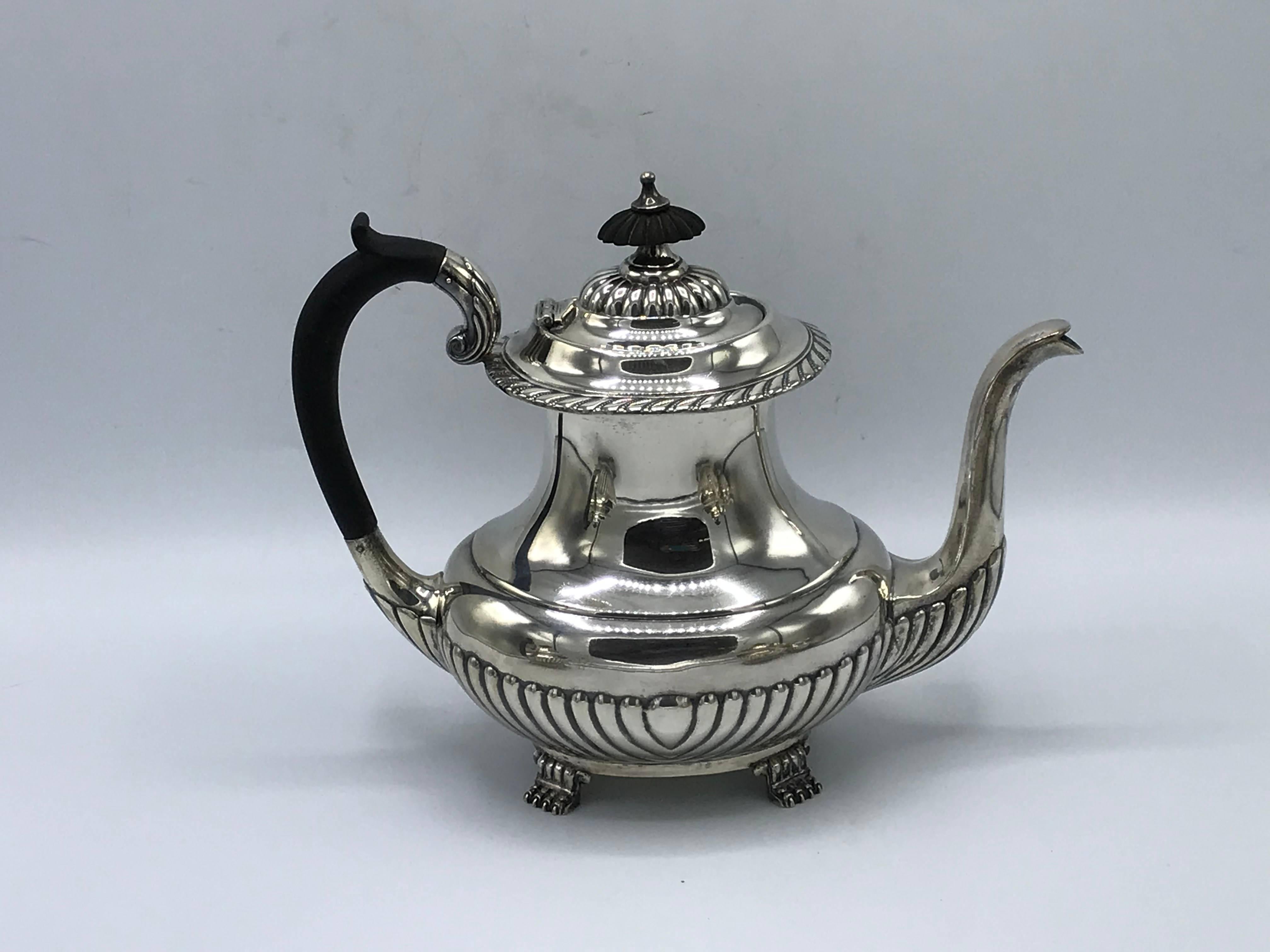 1940s Reed & Barton Stratford Sterling Silver Coffee or Tea Set, Set of Four In Excellent Condition In Richmond, VA