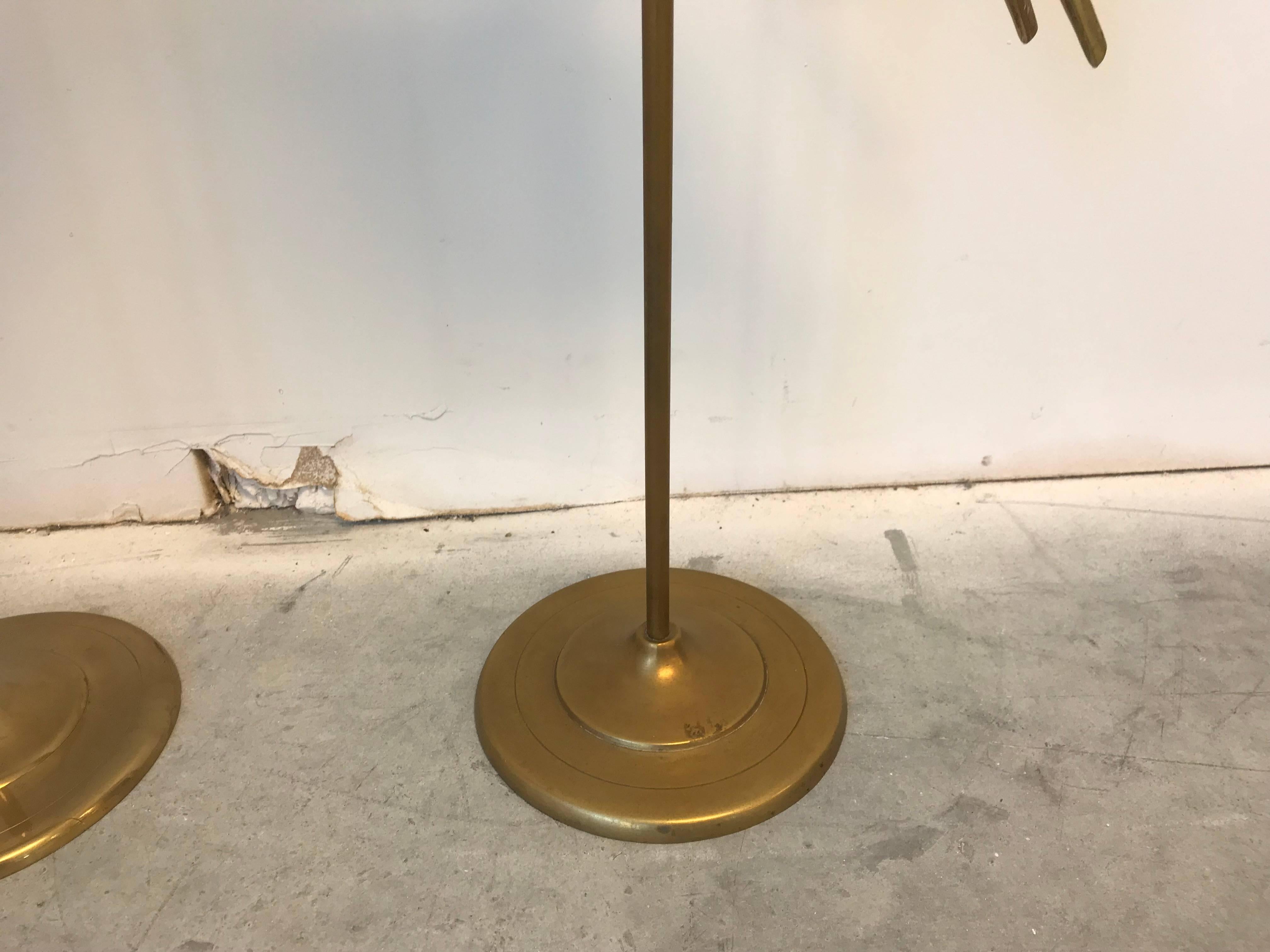 1960s Sergio Bustamante Style Brass Cockatiel Bird Sculpture on Perch, Pair In Excellent Condition In Richmond, VA