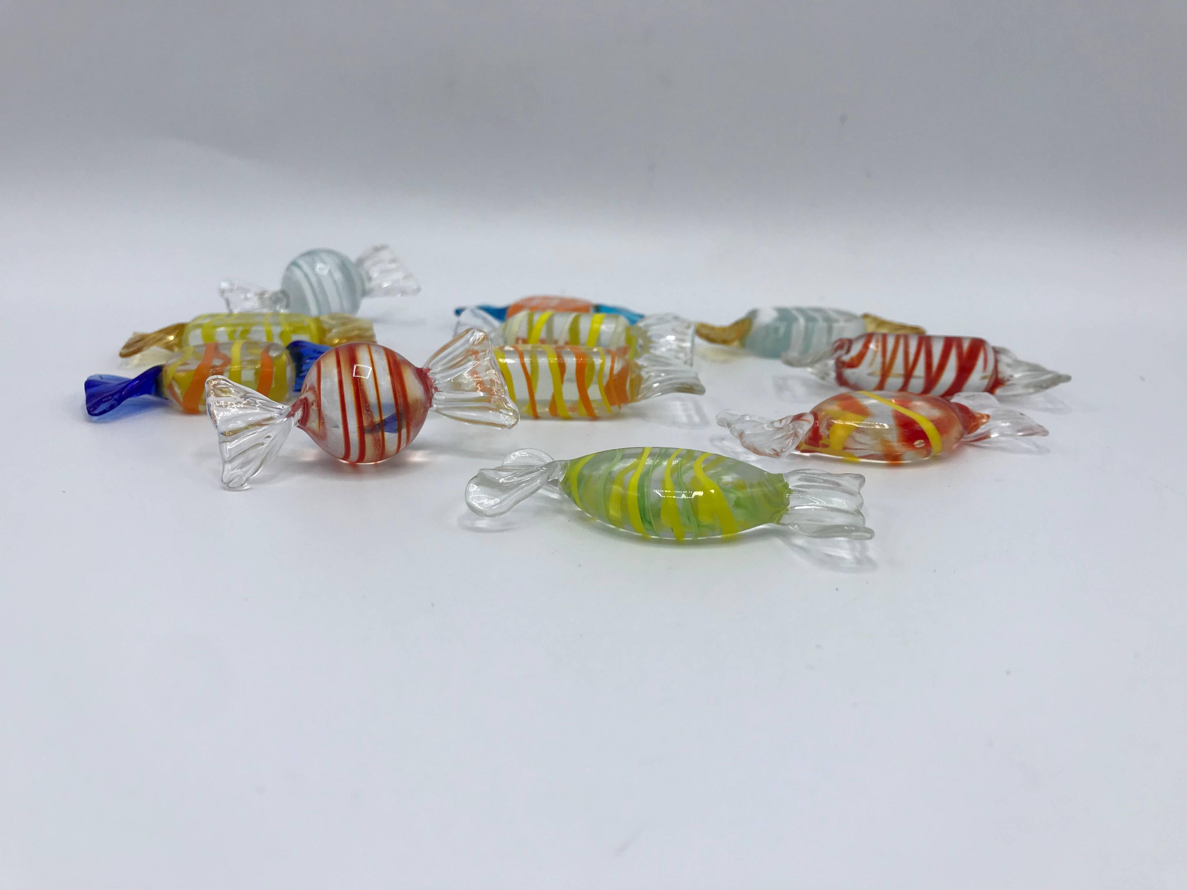 1970s Italian Murano Glass Candy Sculptures, Set of 11 1