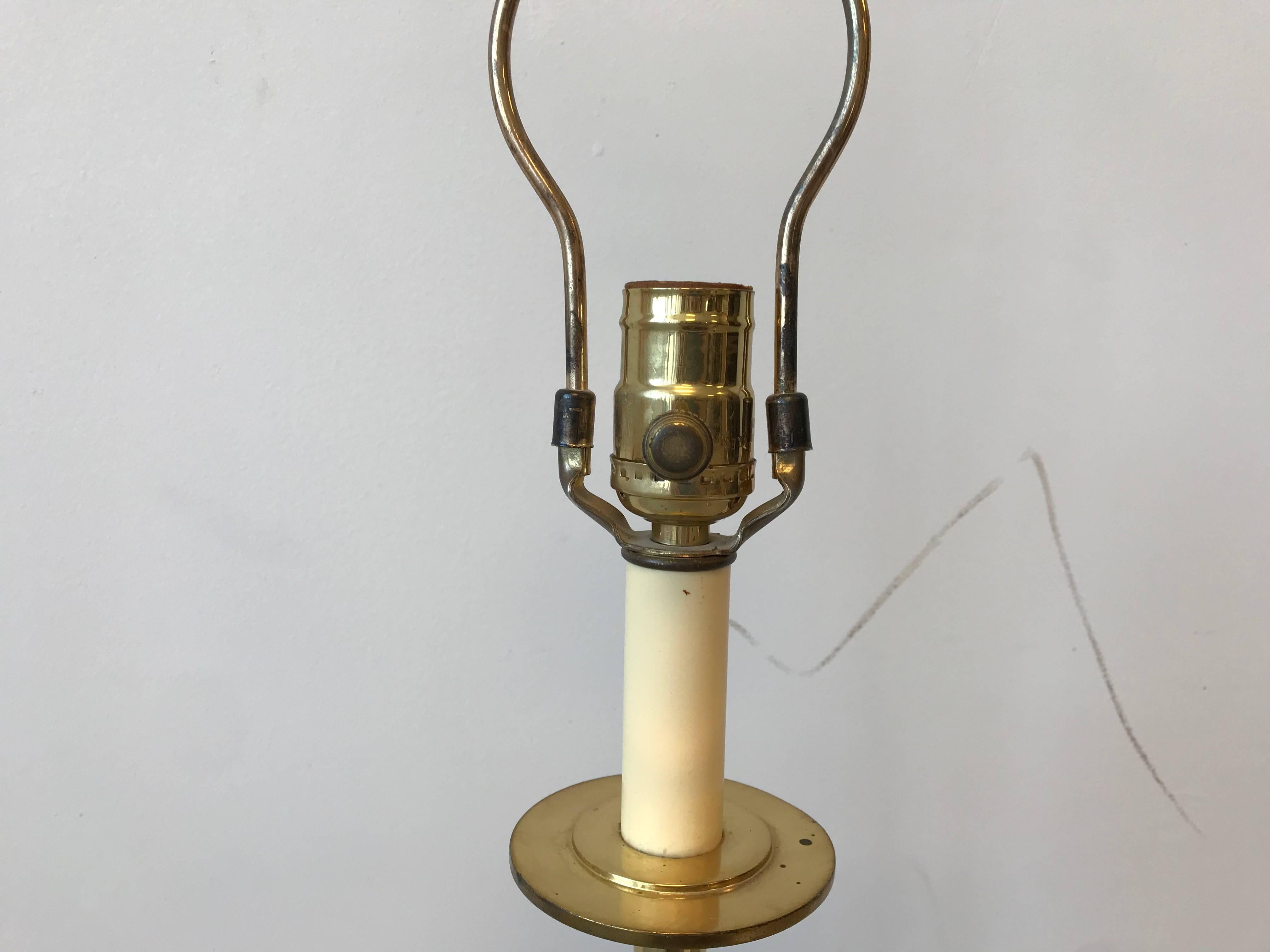 Modern 1970s Italian Brass Star Lamp with Crescent Moon Finial