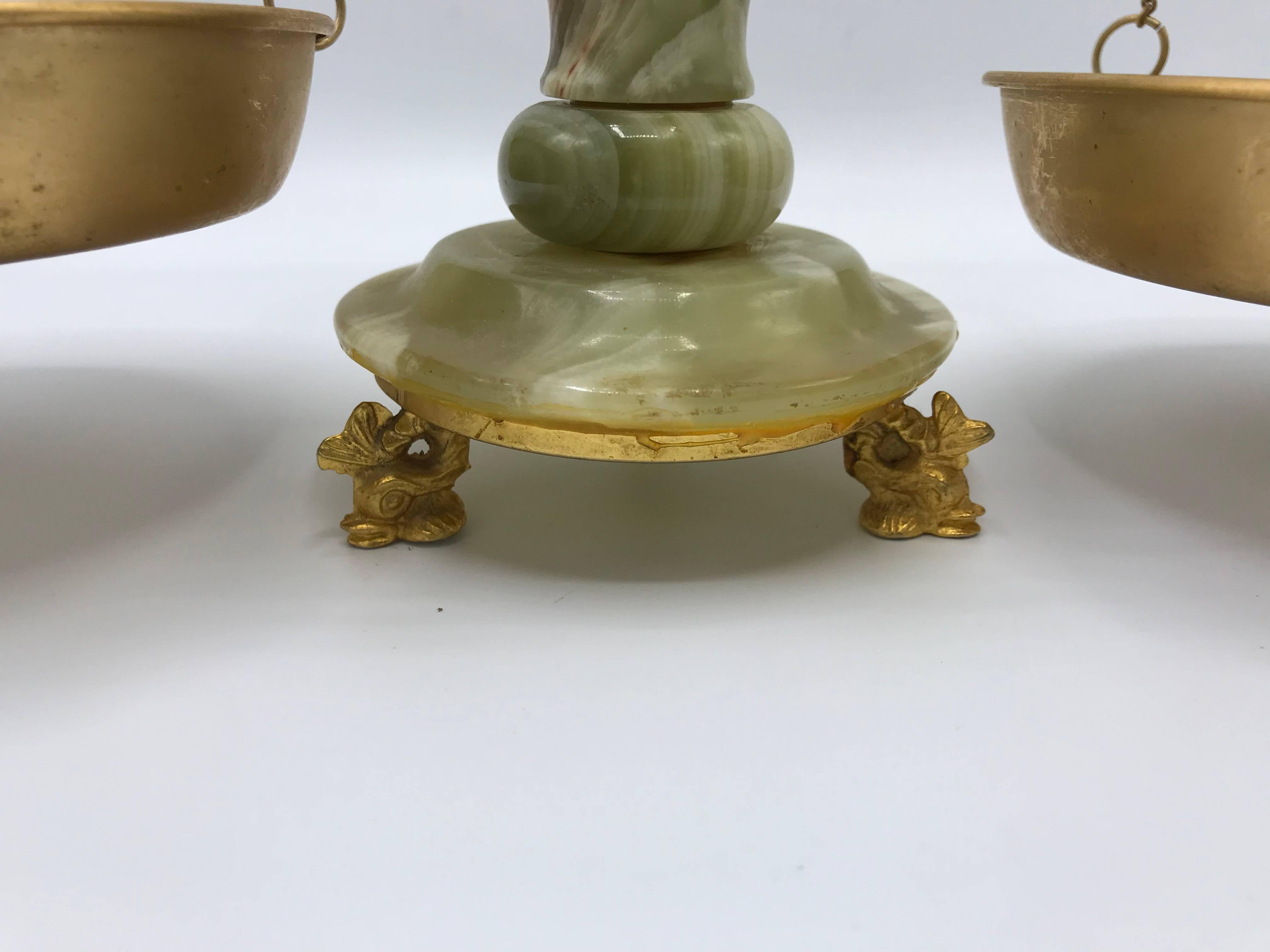 1960s Italian Marble Scale with Koi Fish Motif 2
