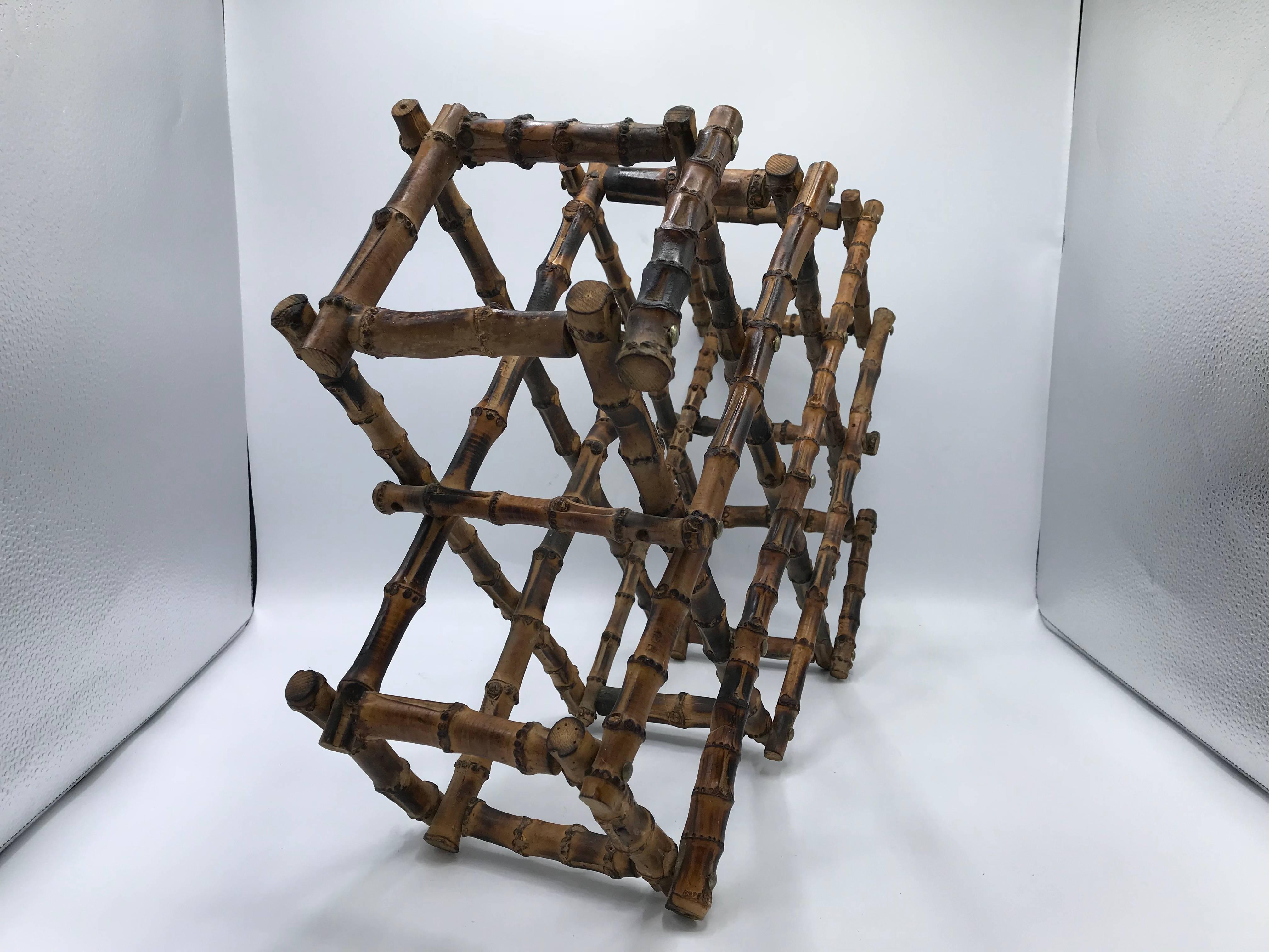 1960s Bamboo Wine Rack 1