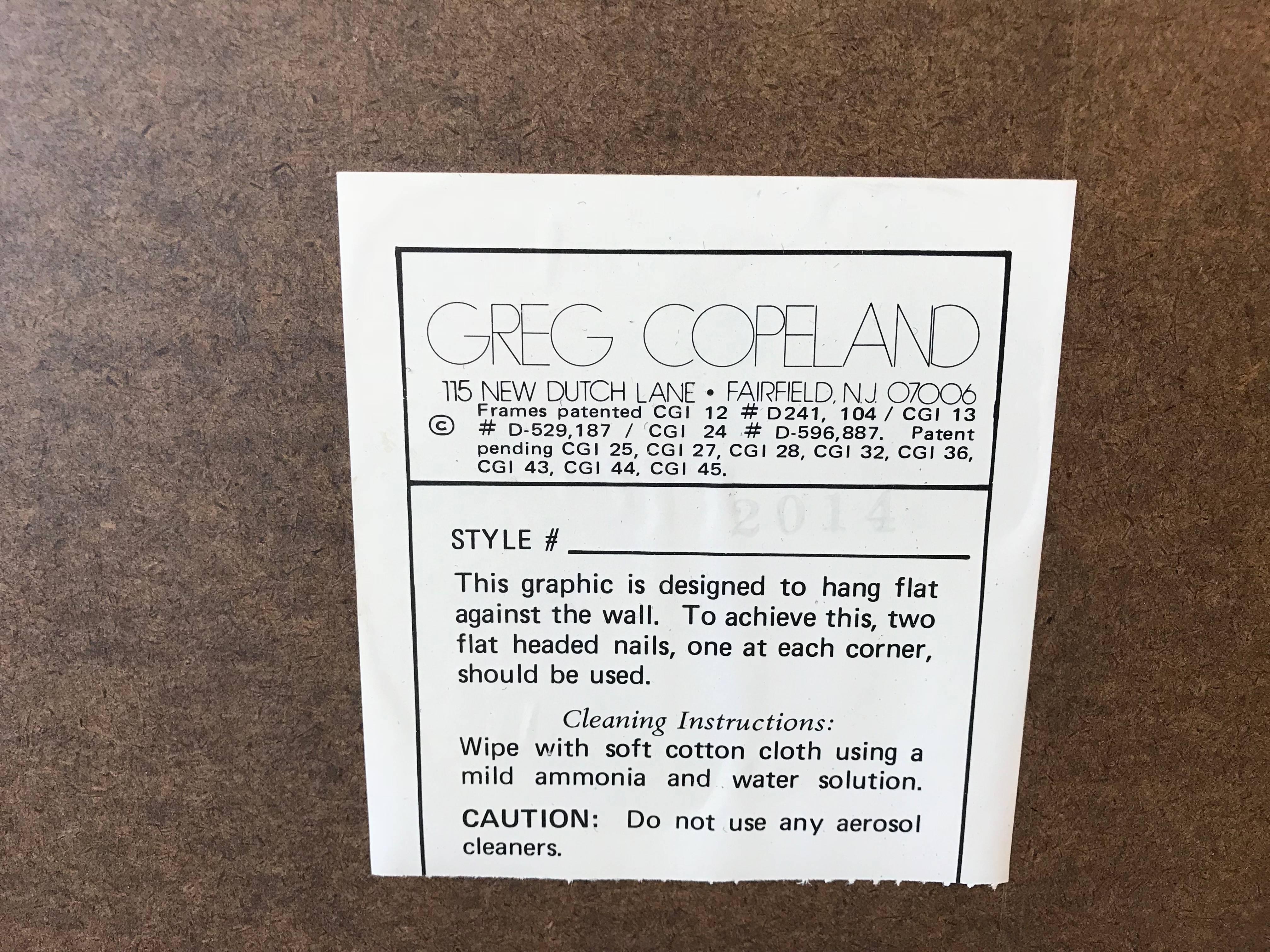 Brass 1970s Greg Copeland Asian Emperor Chromograph Print, Framed