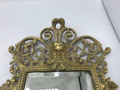 1960s Virginia Metalcrafters Rococo Style Double-Arm Mirrored Sconces, Pair