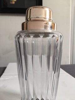 1960s German Cut Crystal Cocktail Shaker