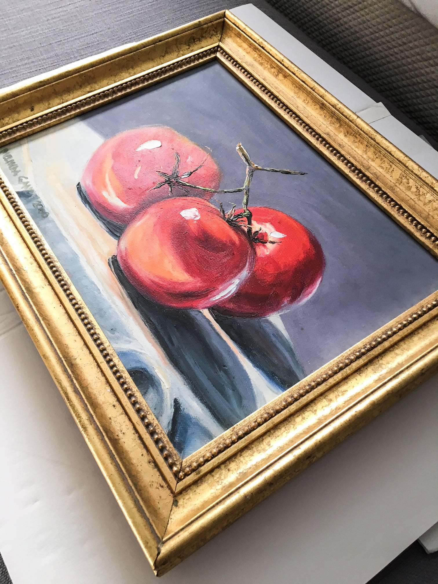 Painted Composition of Three Tomatoes by Melinda Gandy, 2000