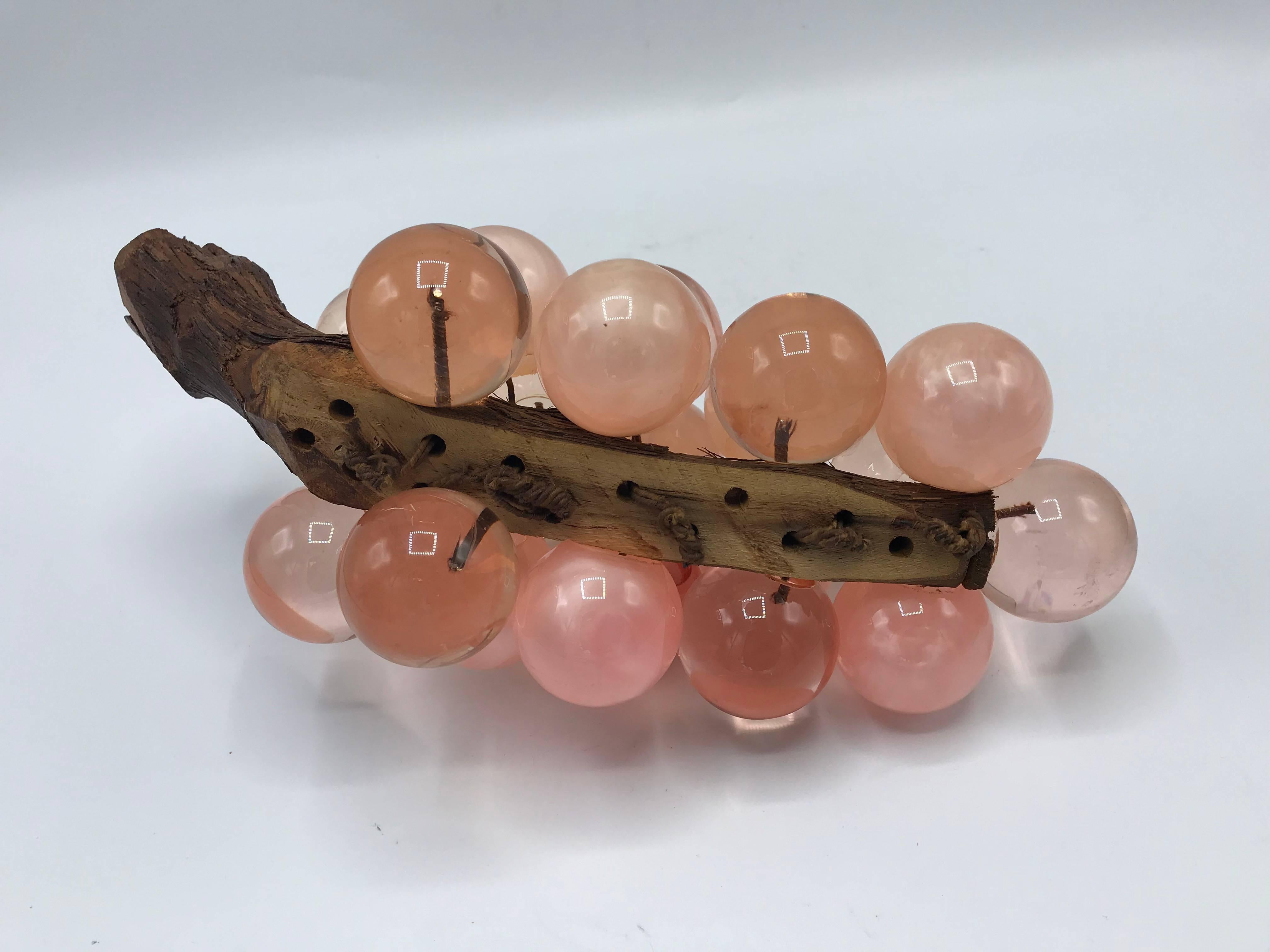 1960s Italian Pink Lucite Grape Sculpture 1