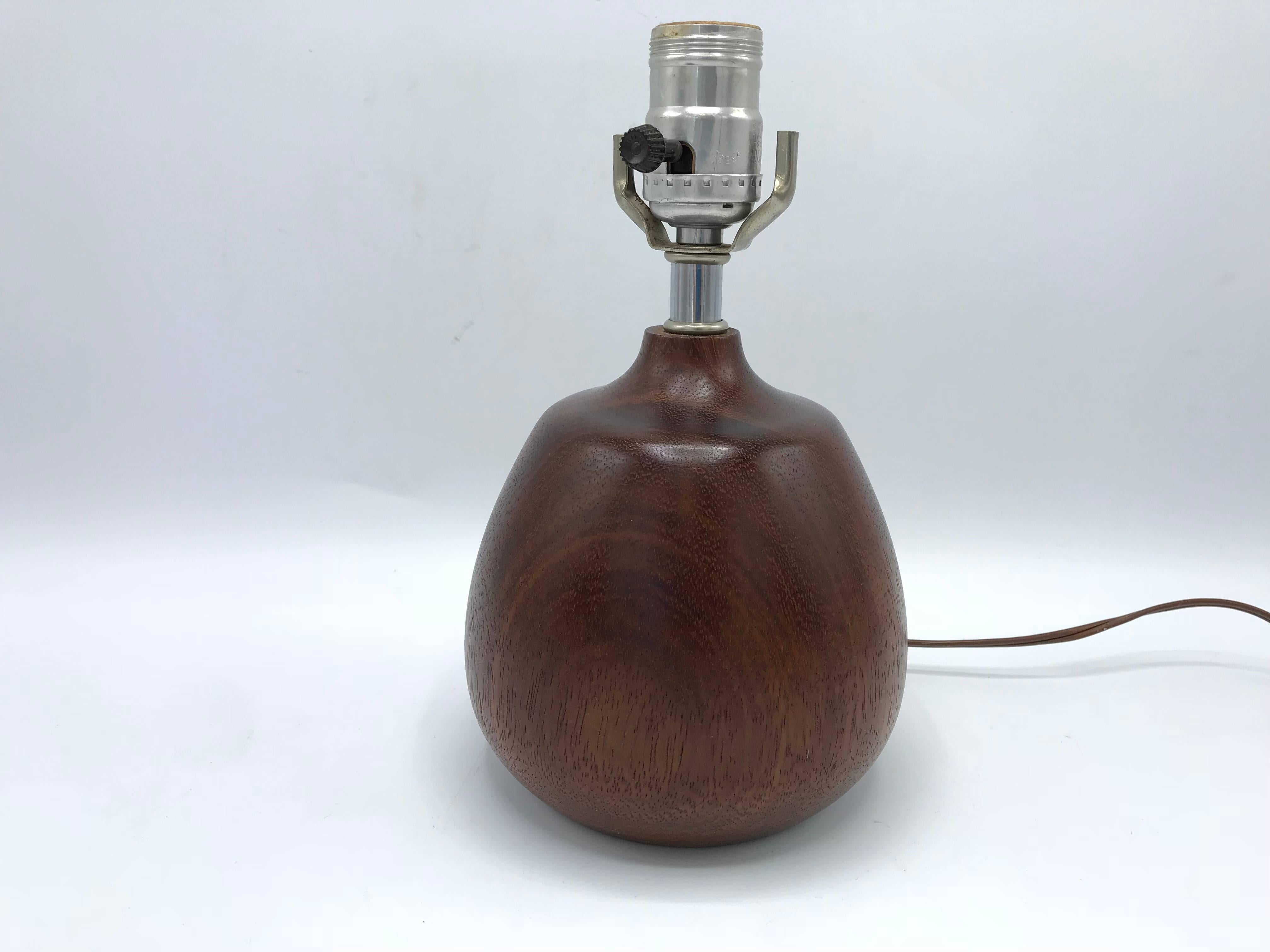 20th Century 1960s Danish Walnut Lamp