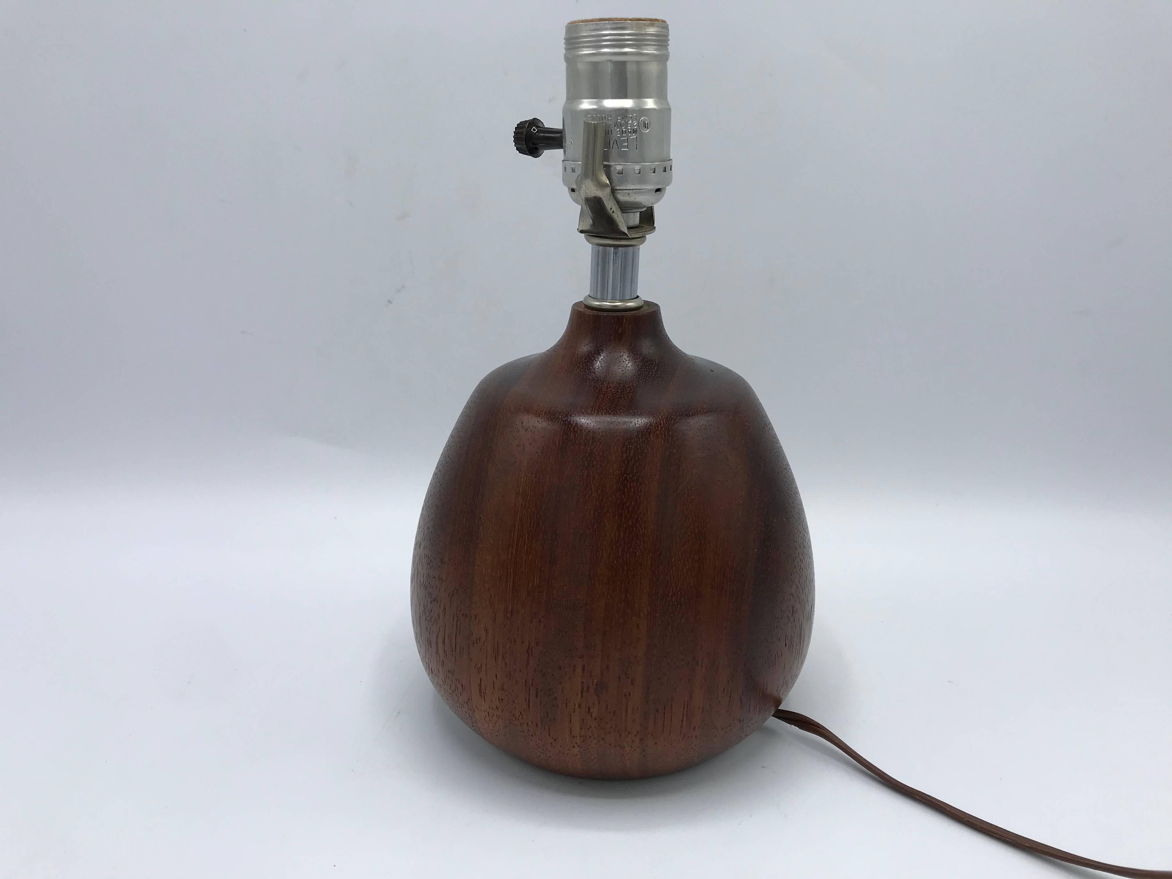 1960s Danish Walnut Lamp In Good Condition In Richmond, VA