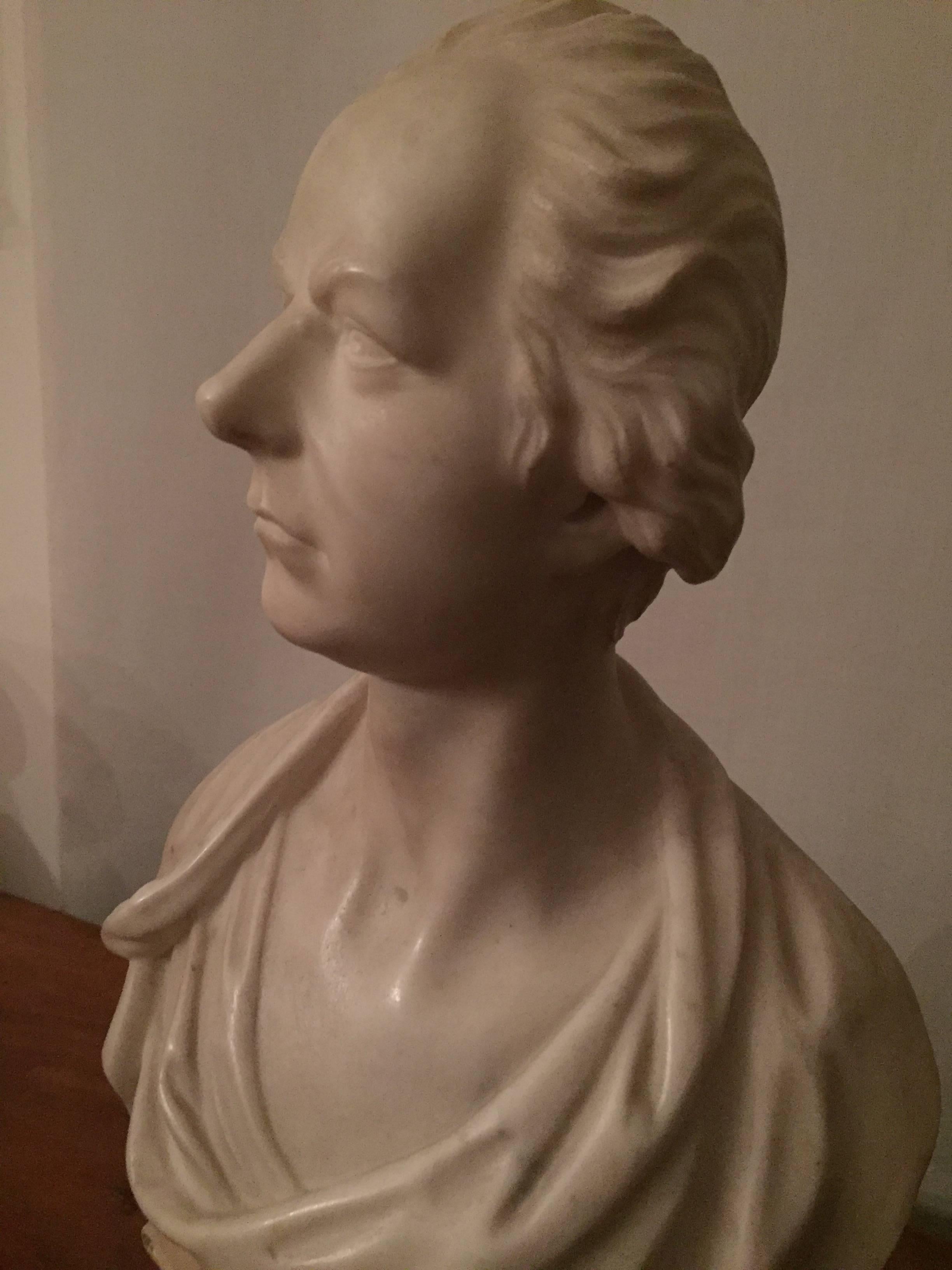 A specially commissioned possibly unique half portrait size bust in white Carrara marble by Joseph Nollekens of William Pitt the Younger, the youngest Prime Minister of the greatest country in the world at the age of 24.

Joseph Nollekens