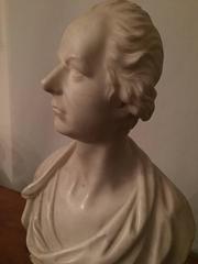 White Carrara Marble Bust of William Pitt the Younger by Nollekens