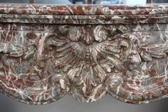 Antique Belgian Red Marble Fireplace