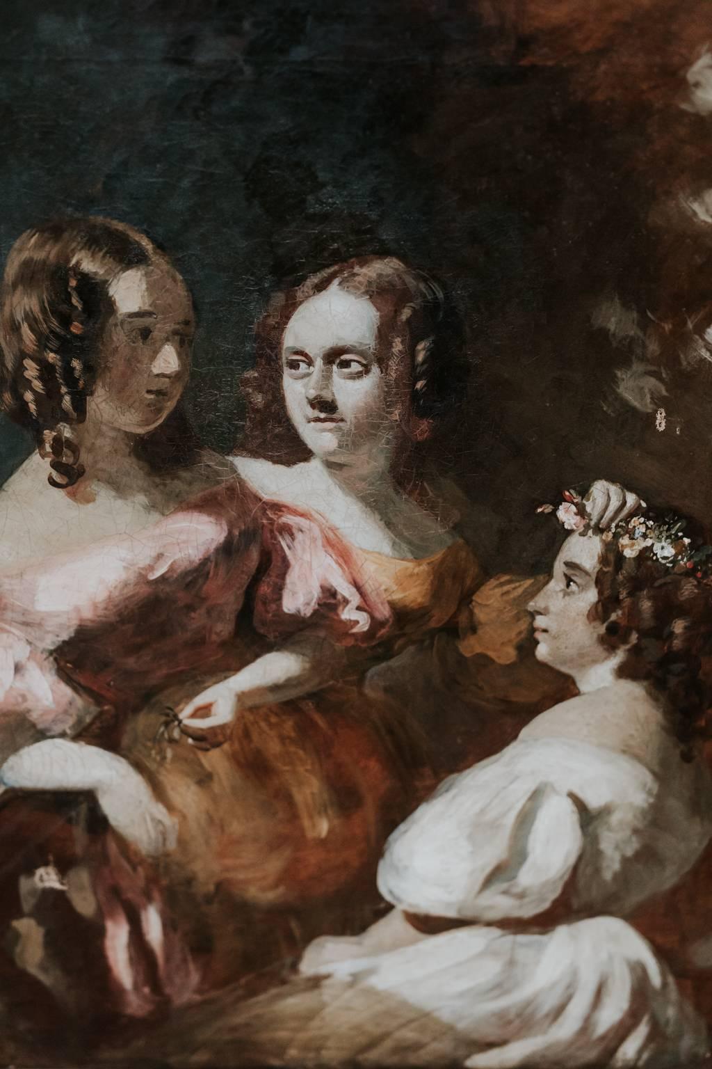 Paar romantische Gemälde des 18. Jahrhunderts im Angebot 4