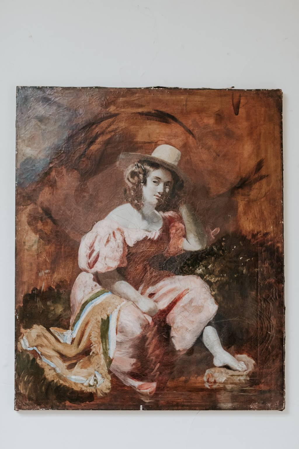Paar romantische Gemälde des 18. Jahrhunderts (Europäisch) im Angebot
