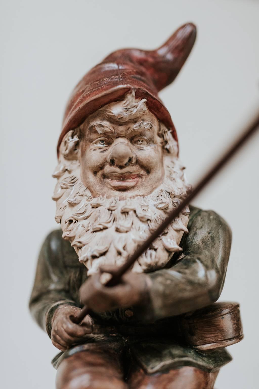 These two chaps were made in the 19th century in Austria, two fishermen, wonderful pieces for a gnome collection
Measures: one is 39 cm high x 15 cm wide x 19 cm deep
one is 38 cm high x 18 cm wide x 15 cm deep.