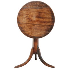 18th Century Walnut and Yewwood Tilt-Top Table