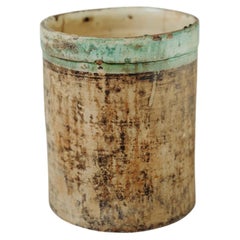 Italian greenglazed terra cotta vase ...