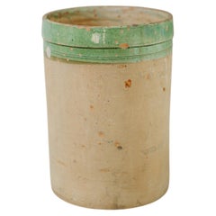 Italian greenglazed terra cotta vase ..