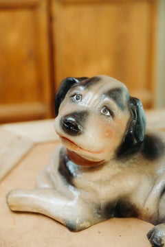 a papier mâché dog ...