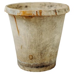 Spanish yellow glazed terra cotta vase/planter