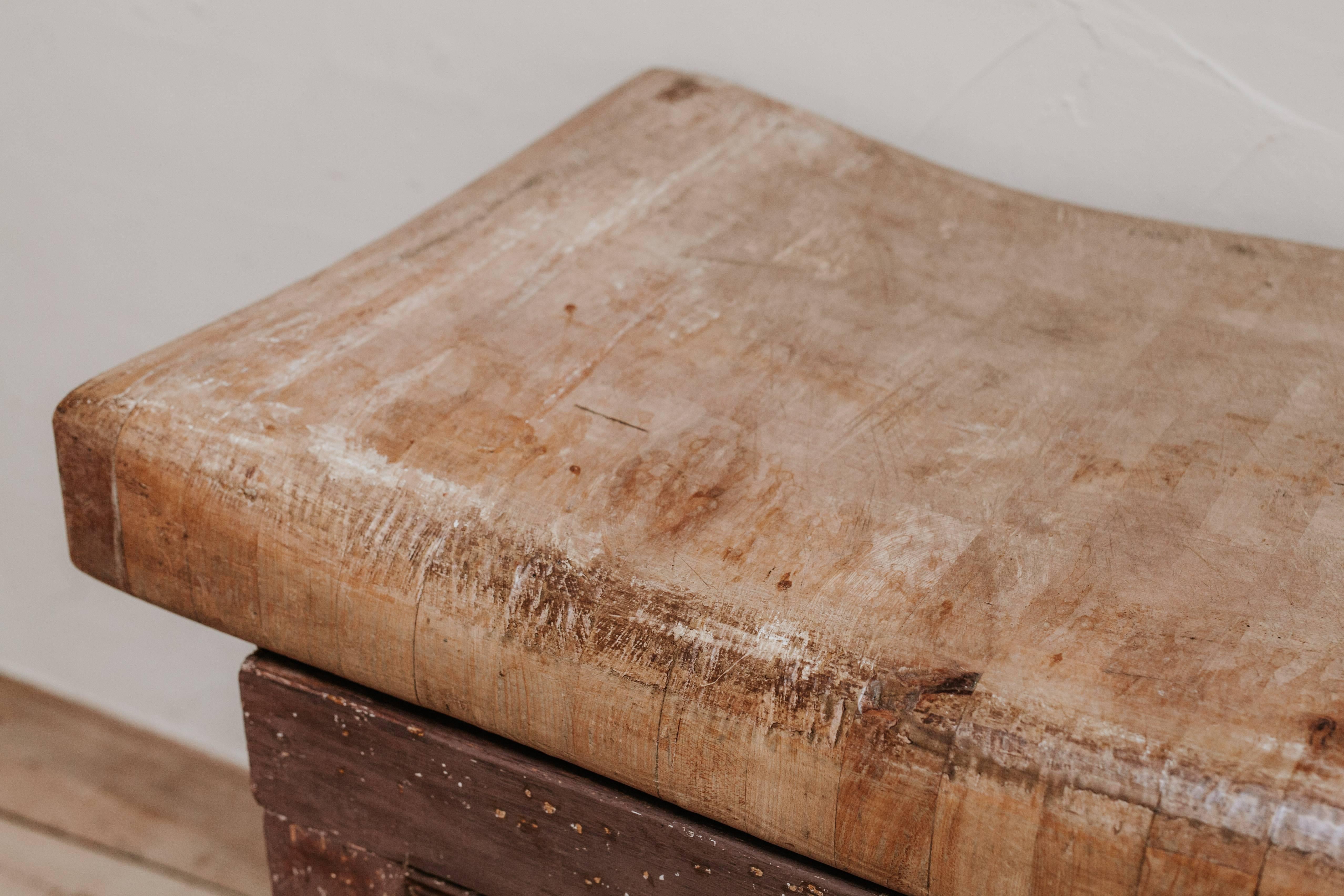 how much is an antique butcher block worth