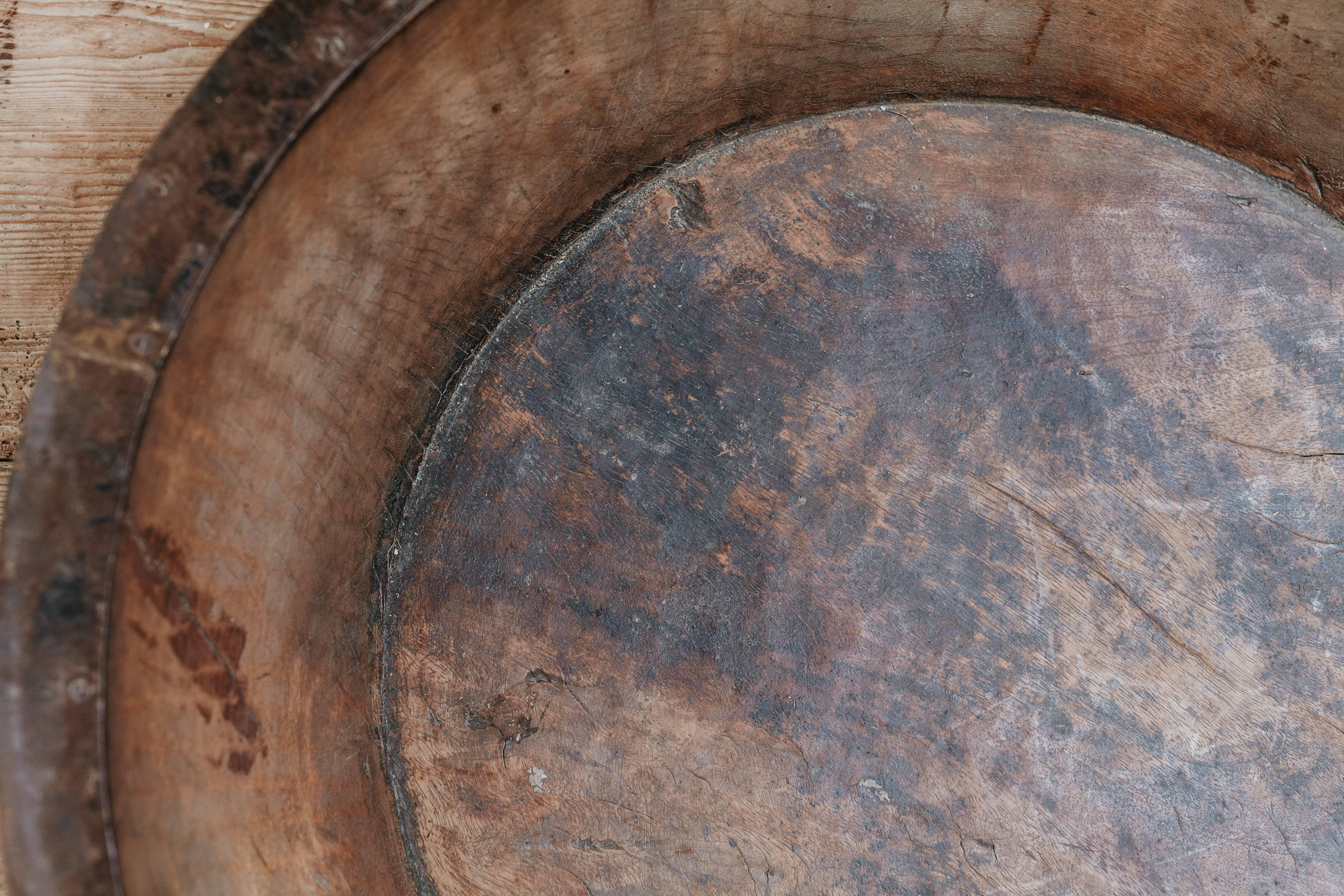 extra large decorative wooden bowl